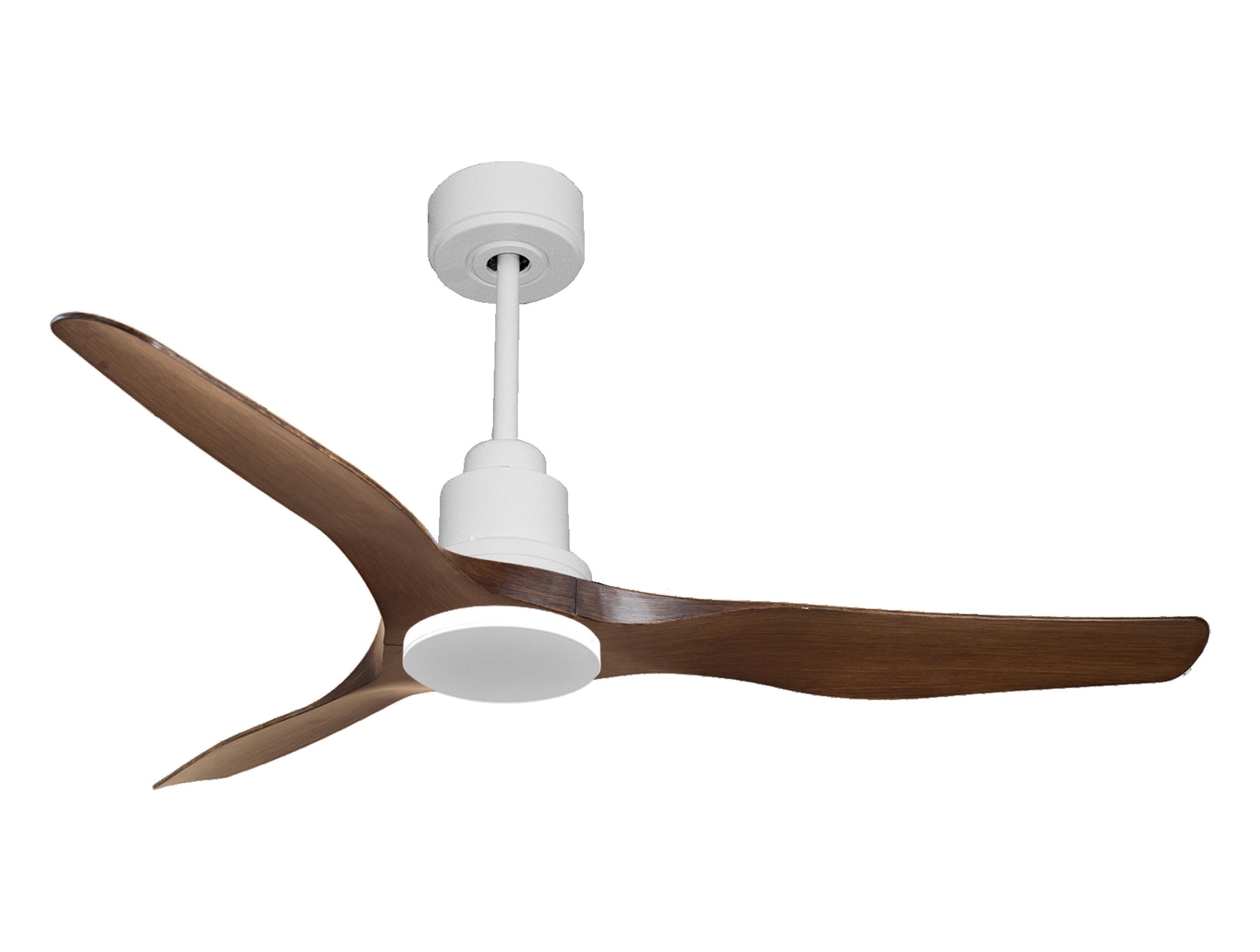 Ventilateur de plafond Réversible Thermostat Pays vendable Wifi Moteur à courant continu Toits en pente Télécommande Adaptateur 2/3 Lames Hypersilence