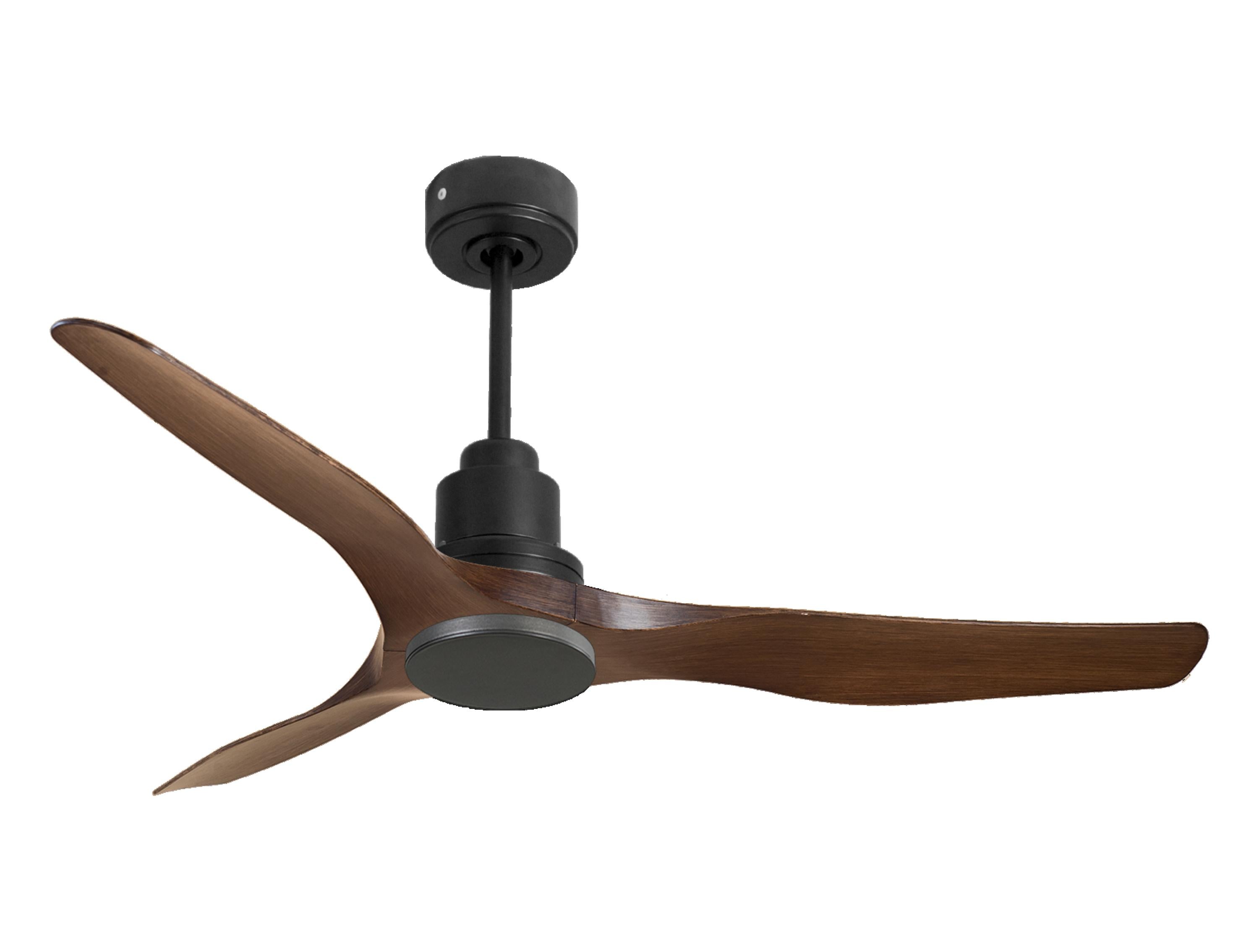 Ventilateur de plafond Réversible Thermostat Wifi Moteur à courant continu Toits en pente Télécommande Adaptateur 2/3 Lames Hypersilence Mémoire