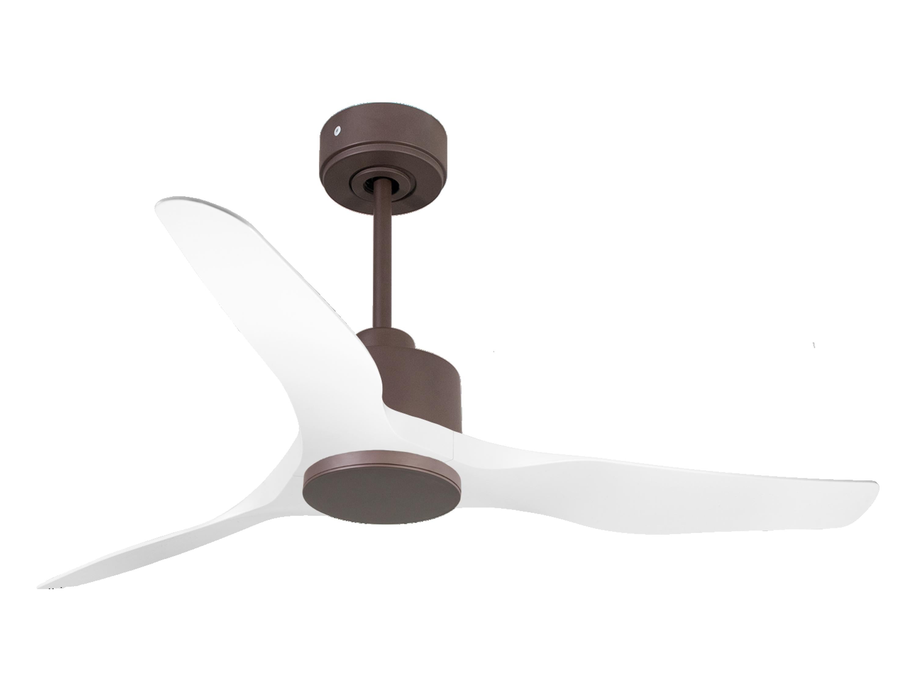 Ventilateur de plafond Réversible Thermostat Wifi Moteur à courant continu Toits en pente Télécommande Adaptateur 2/3 Lames Hypersilence Mémoire