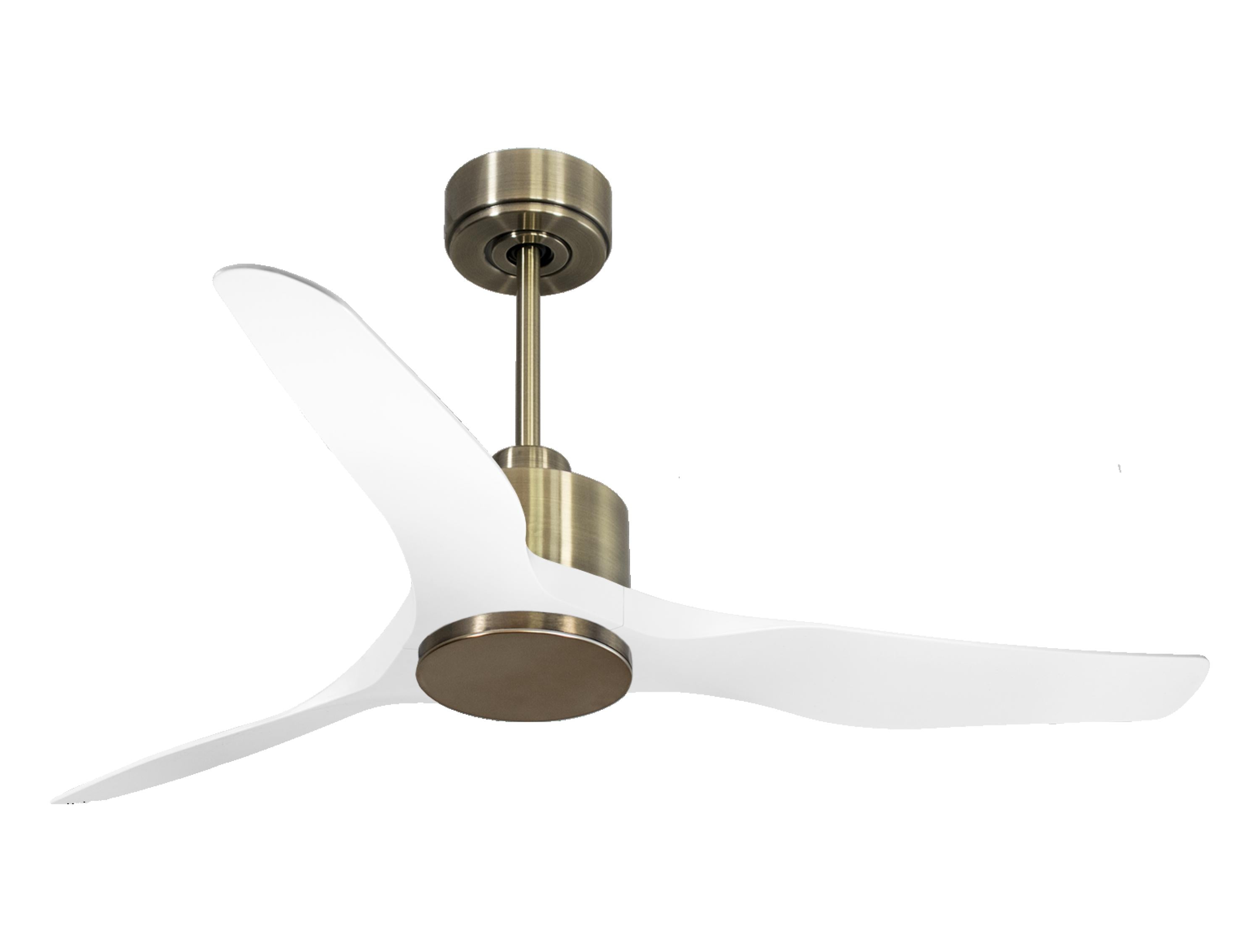 Ventilateur de plafond Réversible Thermostat Wifi Moteur à courant continu Toits en pente Télécommande Adaptateur 2/3 Lames Hypersilence Mémoire