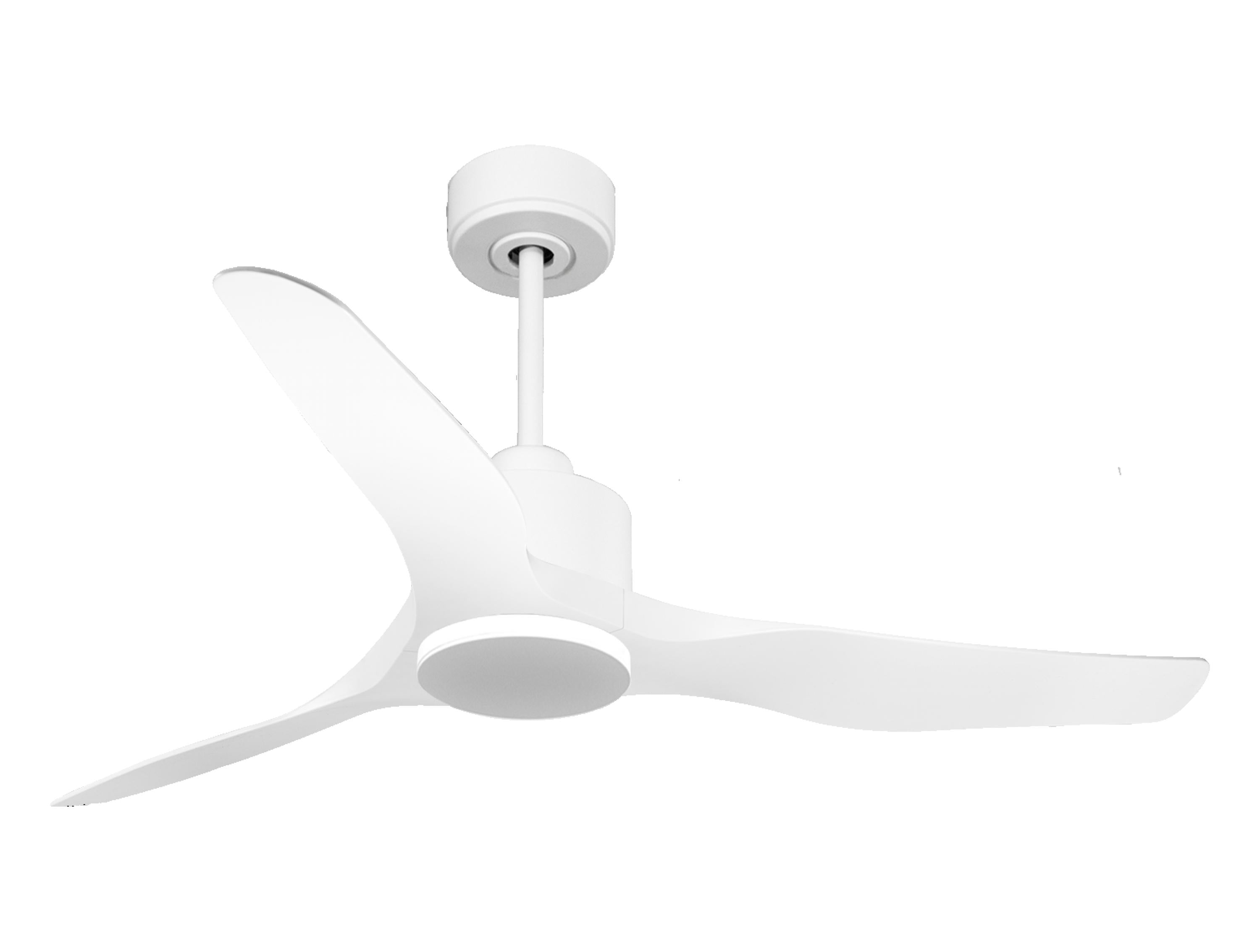 Ventilateur de plafond Réversible Thermostat Wifi Moteur à courant continu Toits en pente Télécommande Adaptateur 2/3 Lames Hypersilence Mémoire