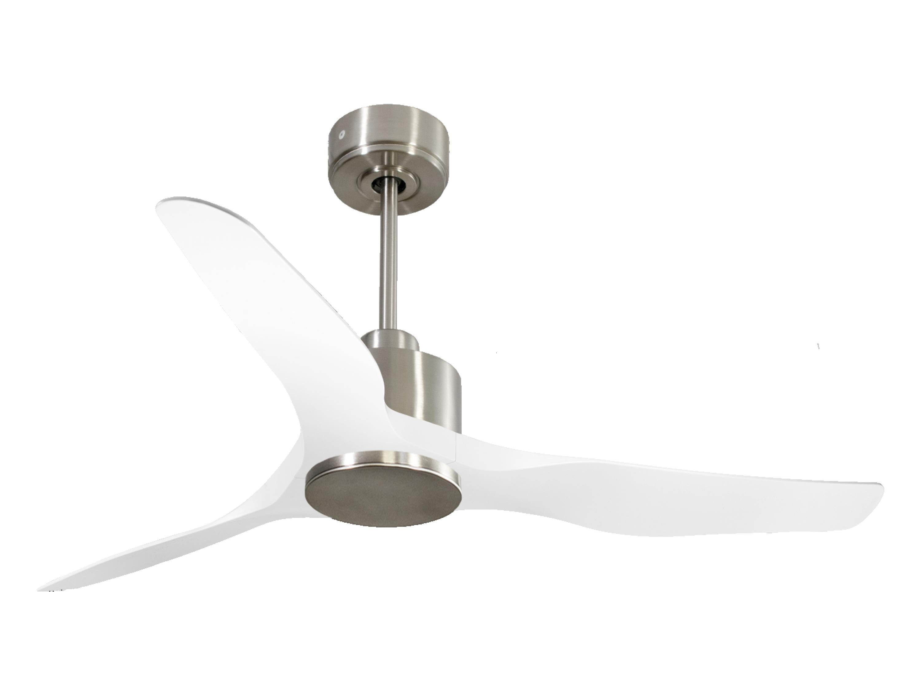 Ventilateur de plafond Réversible Thermostat Wifi Moteur à courant continu Toits en pente Télécommande Adaptateur 2/3 Lames Hypersilence Mémoire