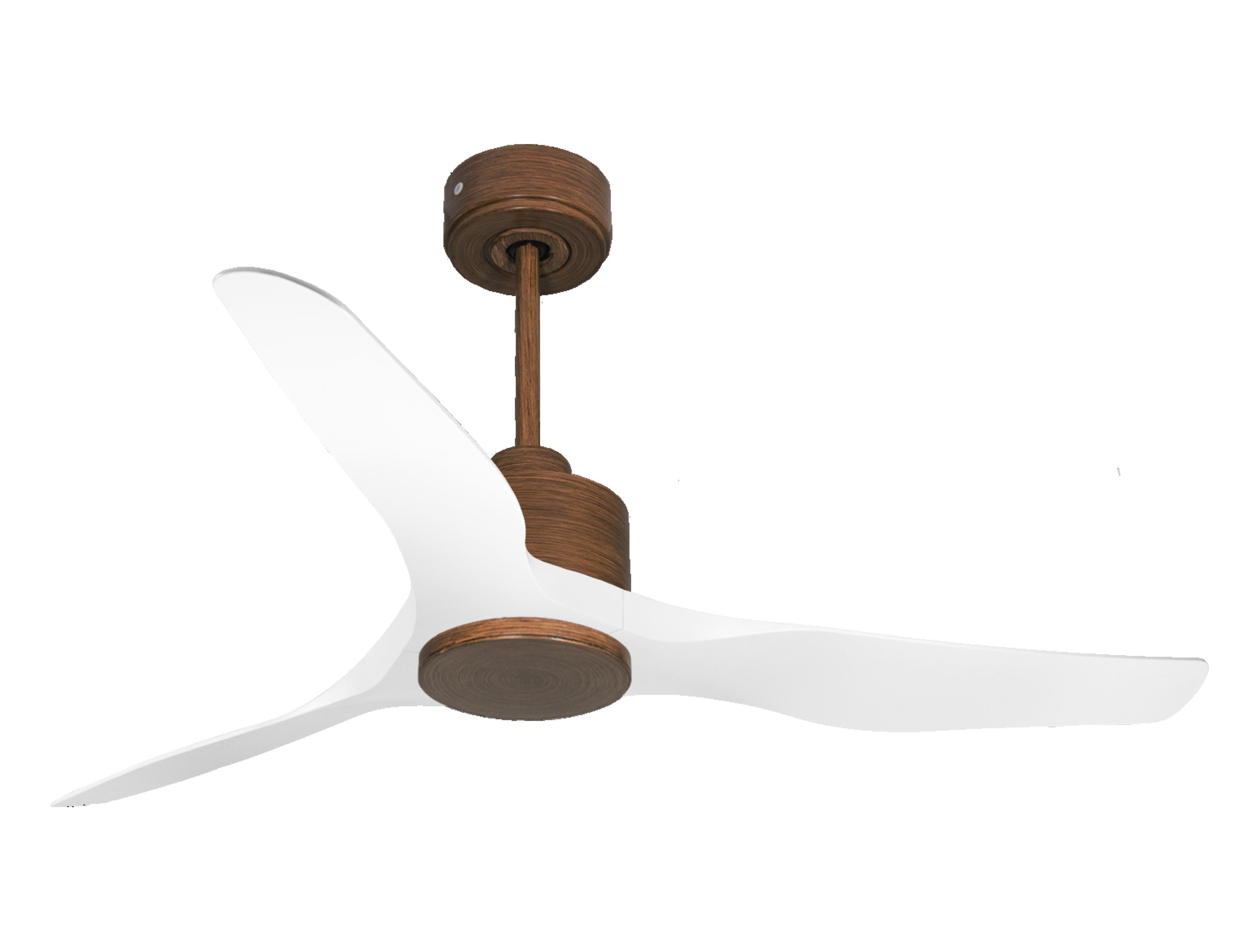 Ventilateur de plafond Réversible Thermostat Wifi Moteur à courant continu Toits en pente Télécommande Adaptateur 2/3 Lames Hypersilence Mémoire