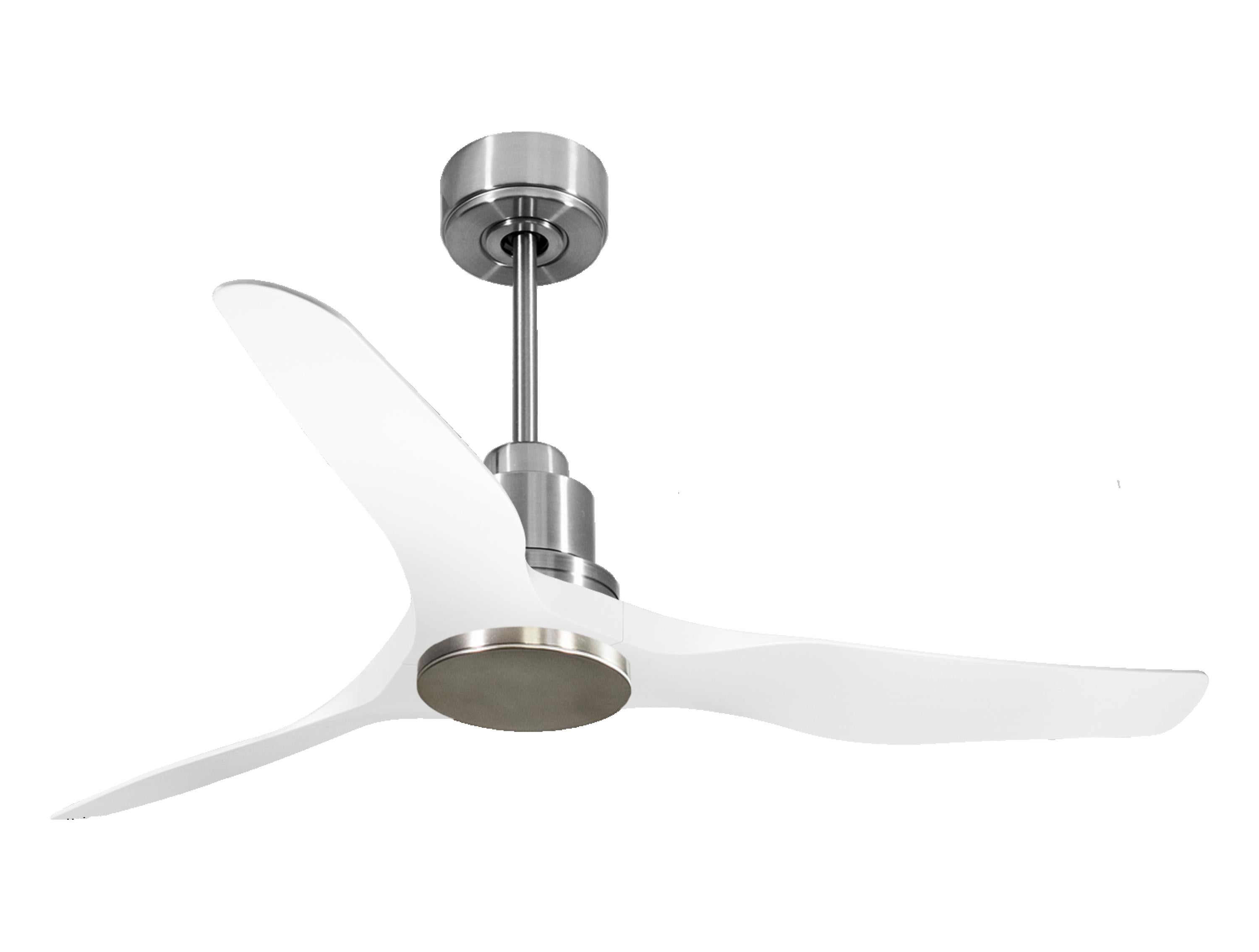Ventilateur de plafond Réversible Thermostat Wifi Moteur à courant continu Toits en pente Télécommande Adaptateur 2/3 Lames Hypersilence Mémoire
