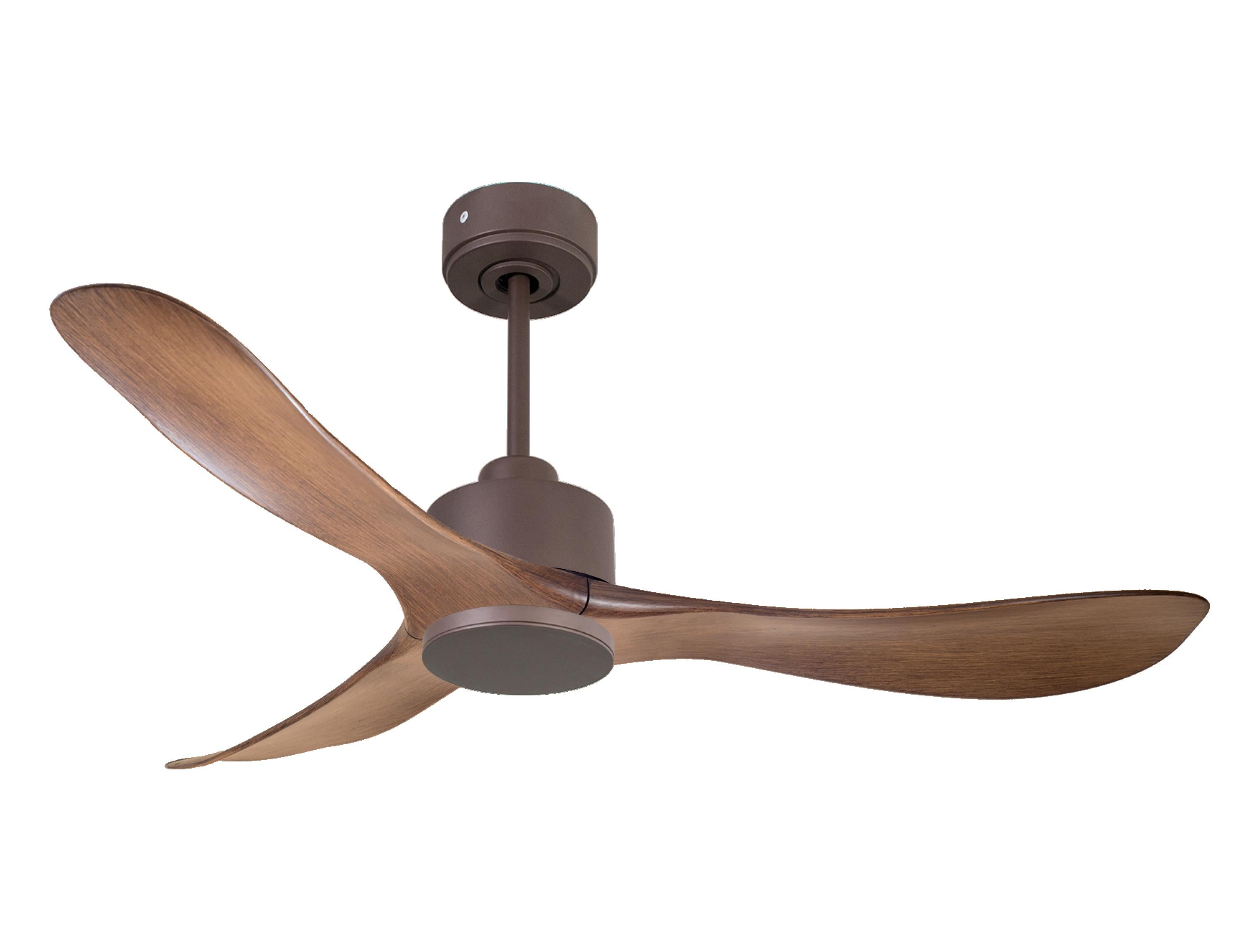 Ventilateur de plafond Réversible Thermostat Wifi Moteur à courant continu Toits en pente Télécommande Hypersilence Mémoire