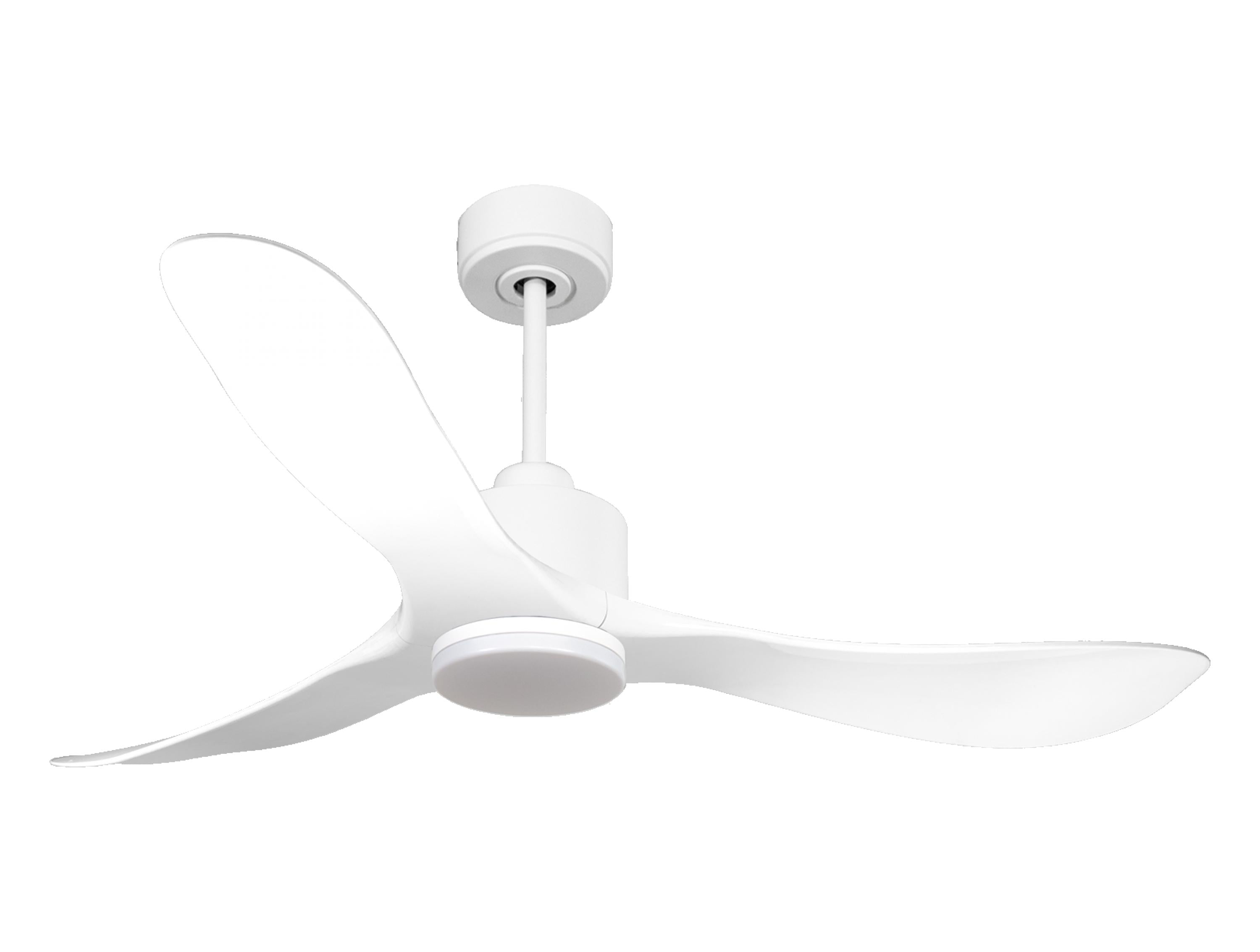 Ventilateur de plafond Réversible Thermostat Dimmable Wifi Moteur à courant continu Toits en pente Télécommande Lumière à trois tons Hypersilence Mémoire