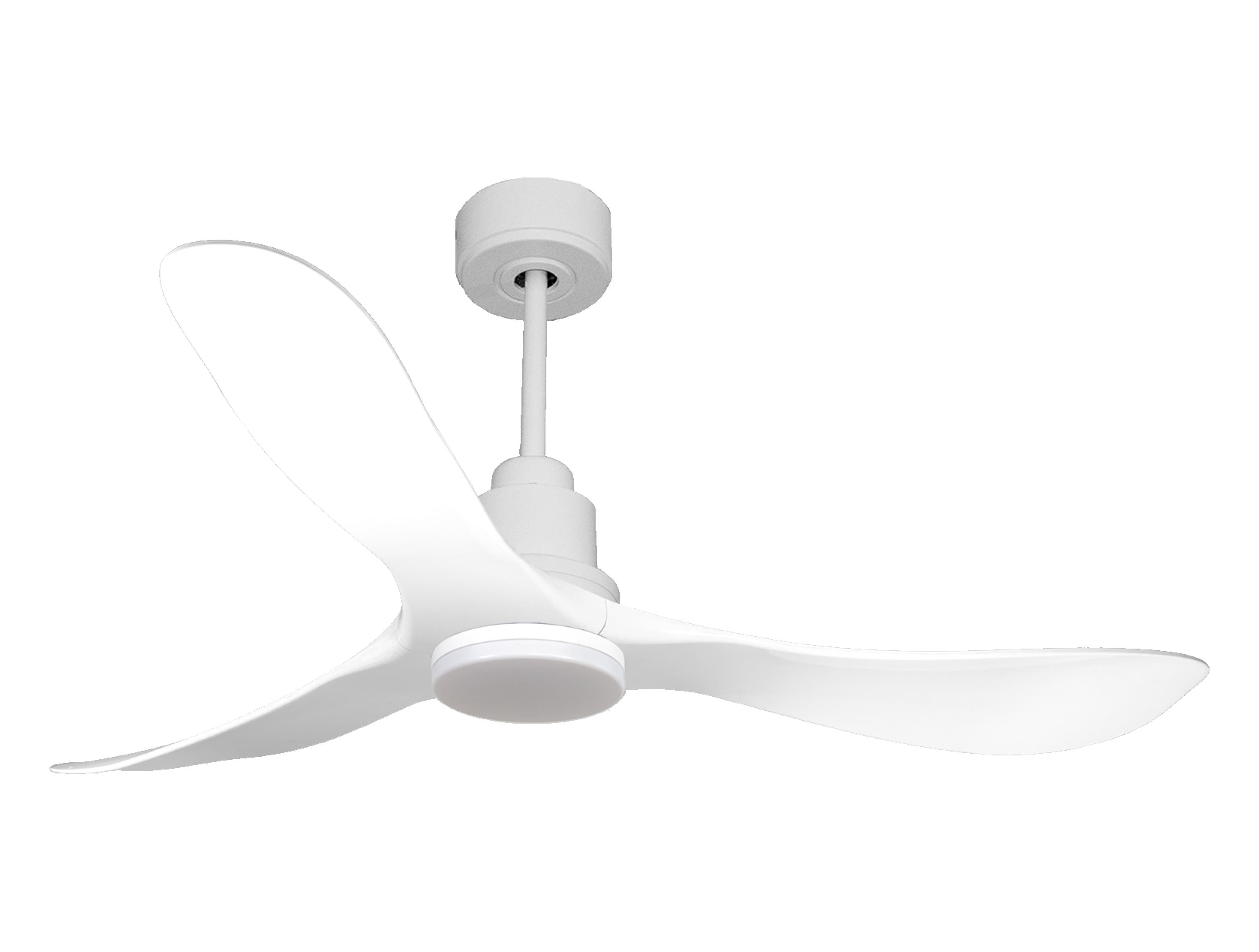Ventilateur de plafond Réversible Thermostat Dimmable Wifi Moteur à courant continu Toits en pente Télécommande Lumière à trois tons Hypersilence Mémoire