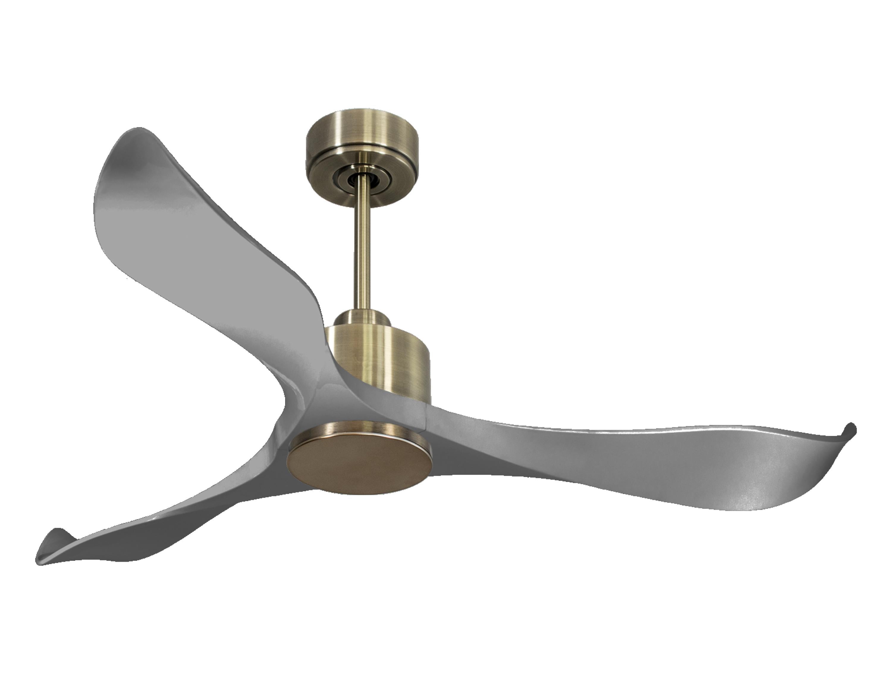 Ventilateur de plafond Réversible Thermostat Wifi Moteur à courant continu Toits en pente Télécommande Mémoire