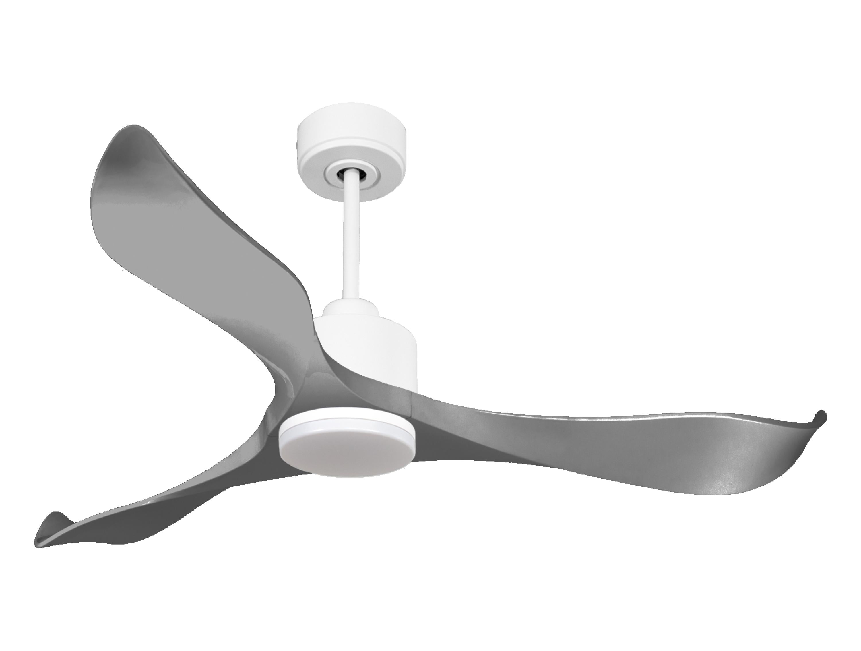 Ventilateur de plafond Réversible Thermostat Dimmable Wifi Moteur à courant continu Toits en pente Télécommande Lumière à trois tons Mémoire