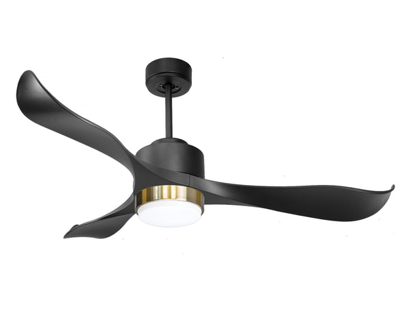 GOECO Plafonnier LED avec ventilateur 48W Noir Chandelier avec télécommande GOECO Plafonnier LED avec ventilateur 48W Noir Chandelier avec télécommande