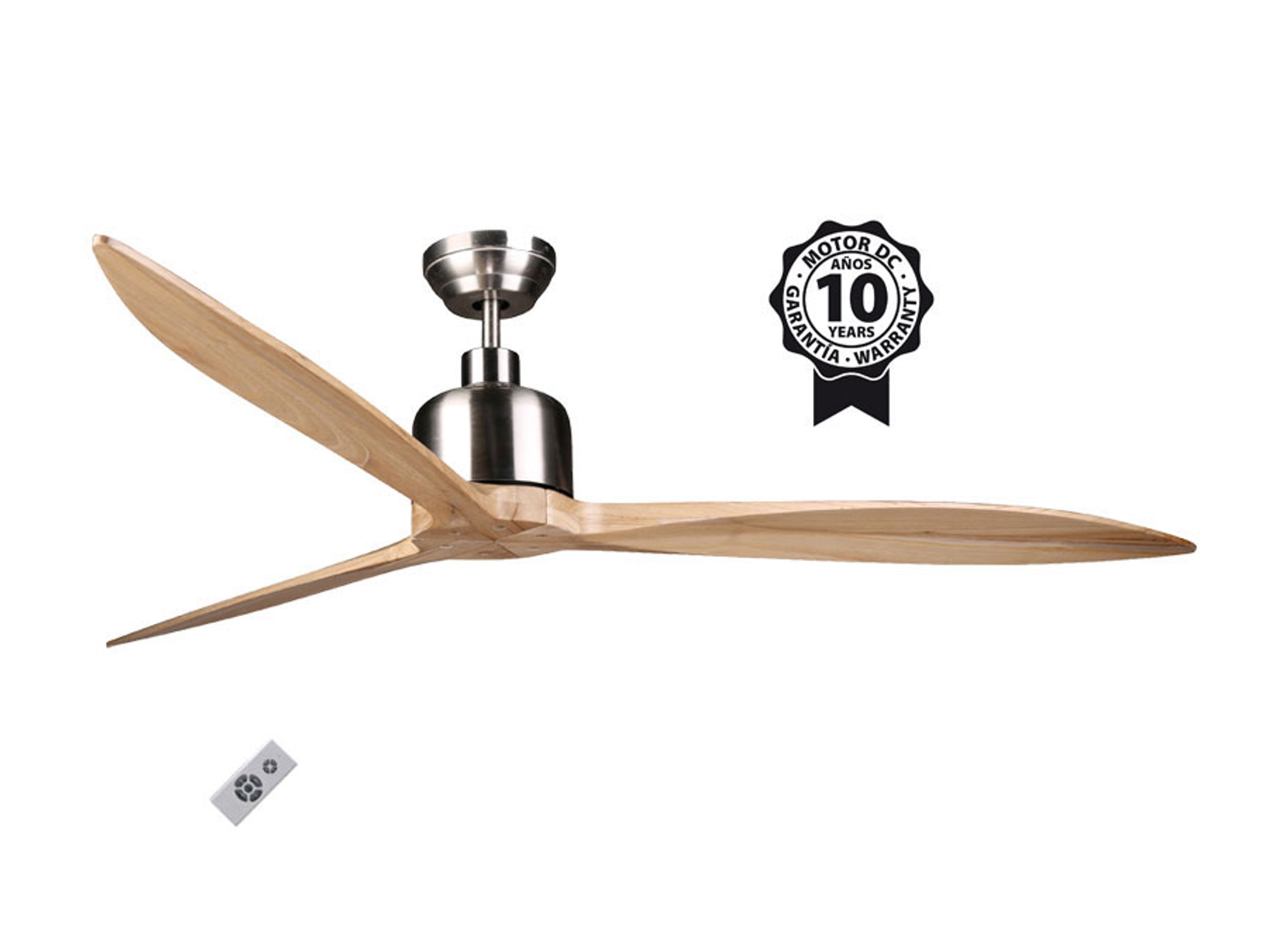 Ventilateur de plafond DC beige avec pales 166cm pour 65m2