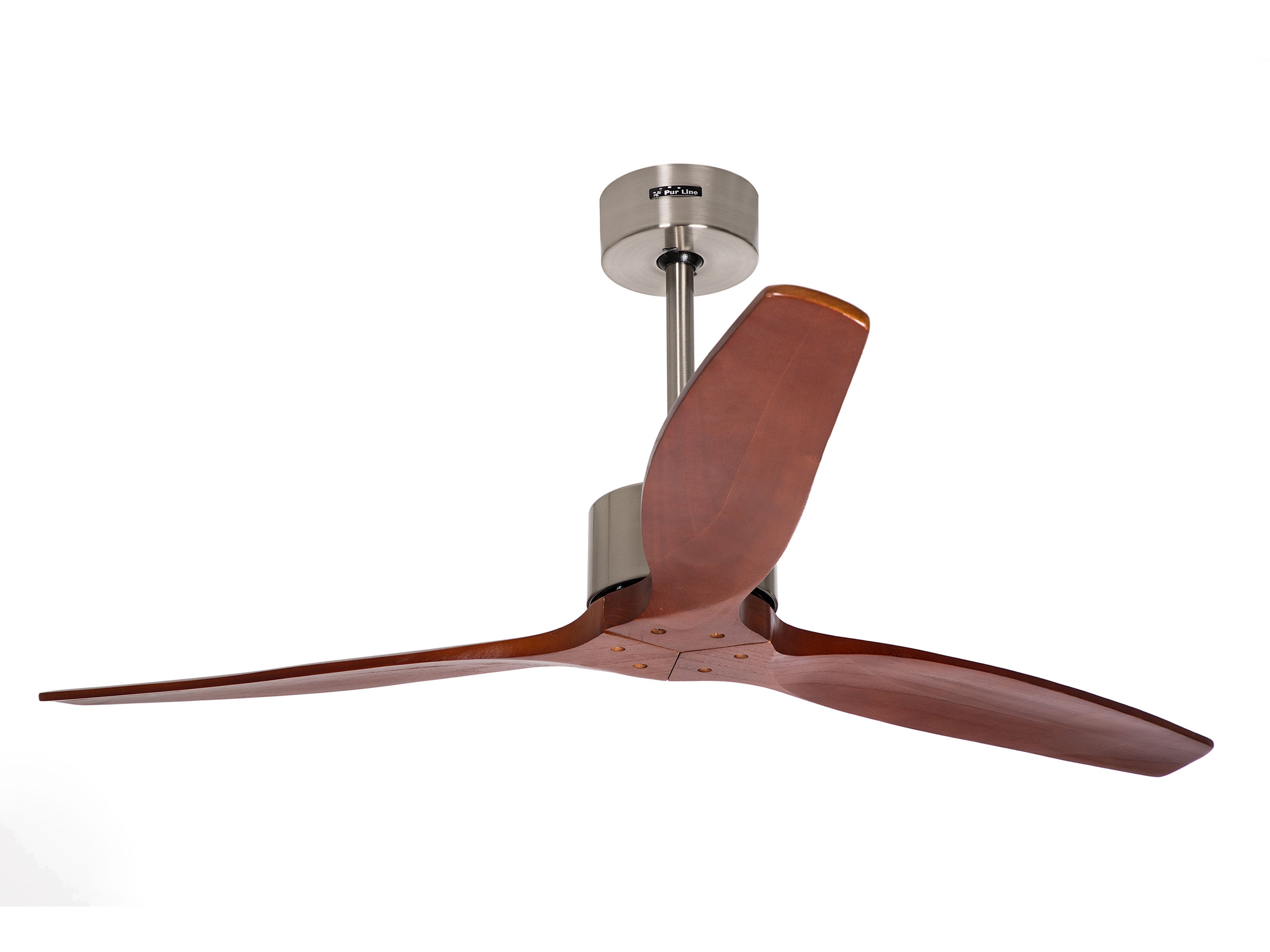 Ventilateur de plafond 35W réversible et 3 pales en bois 132 cm