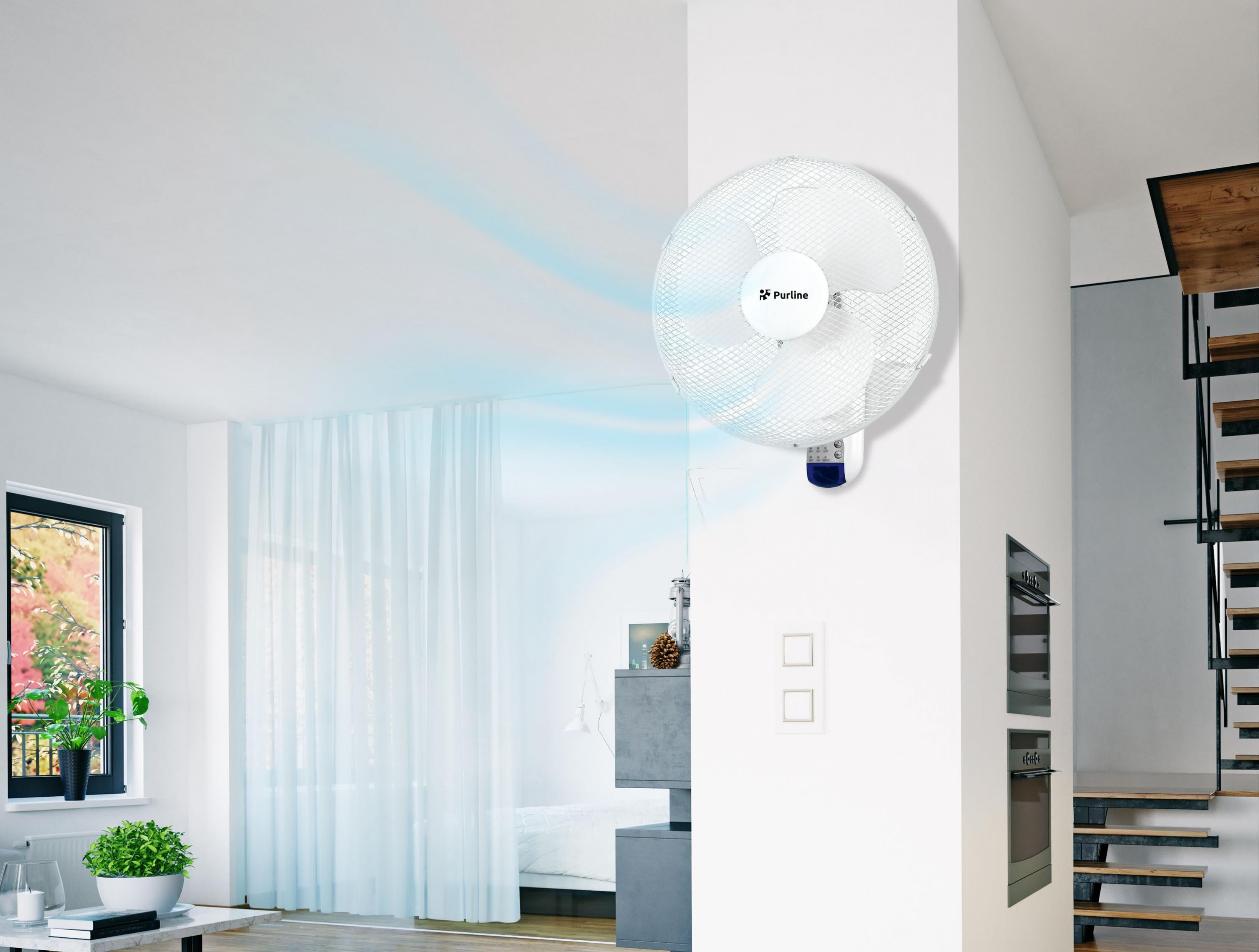 Ventilateur mural numérique avec commande