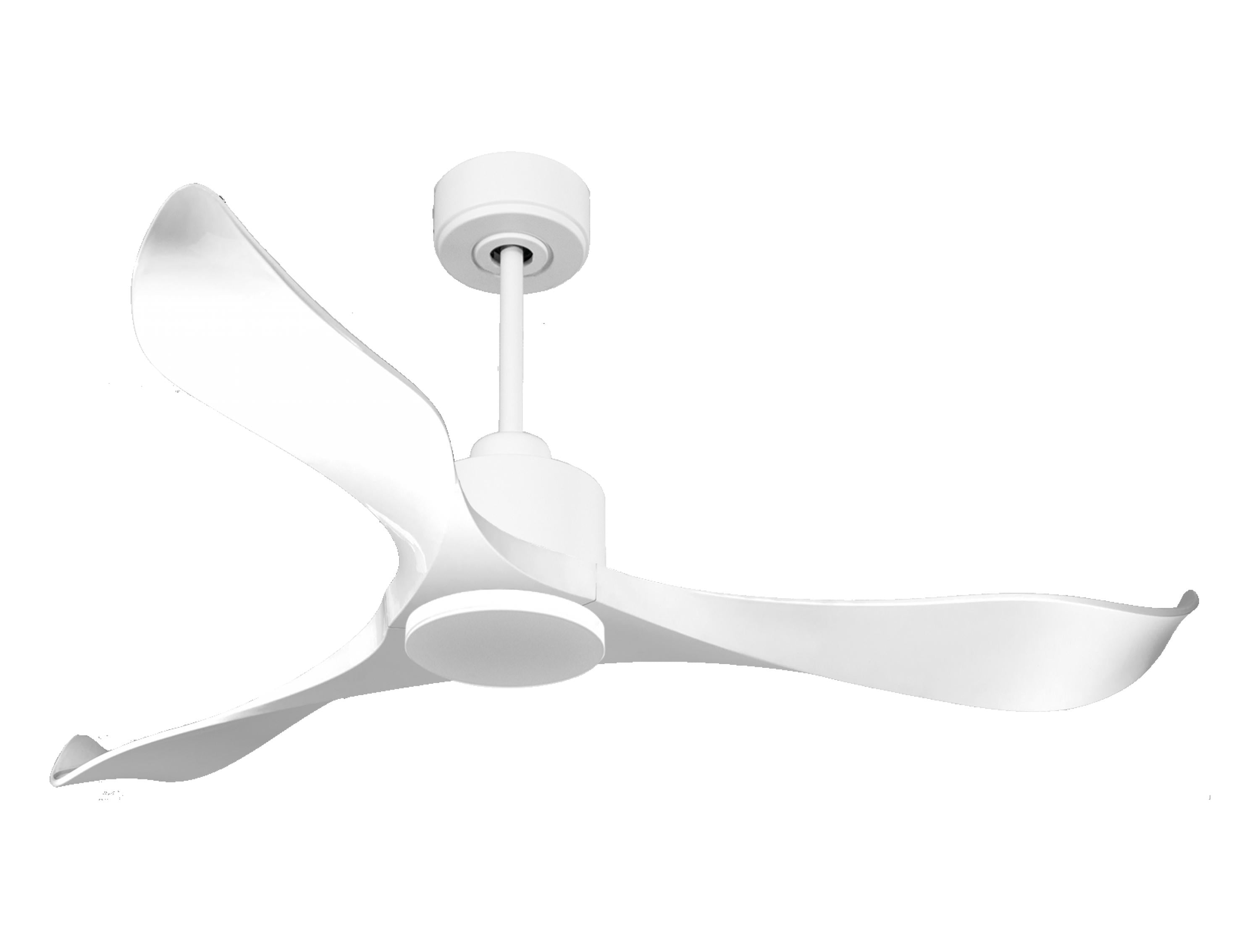Ventilateur de plafond Réversible Thermostat Wifi Moteur à courant continu Toits en pente Télécommande Adaptateur 2/3 Lames Hypersilence Mémoire