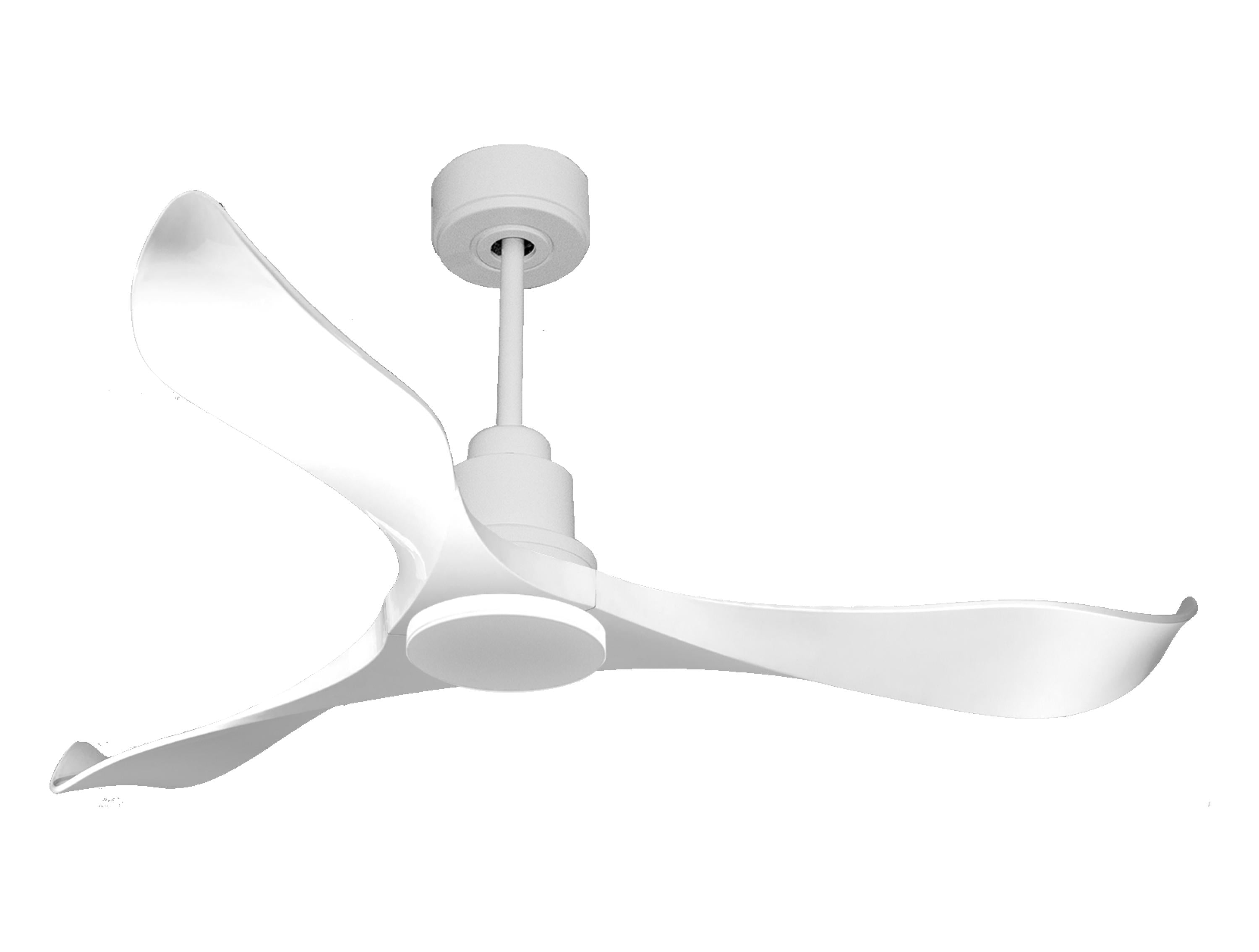 Ventilateur de plafond Réversible Thermostat Wifi Moteur à courant continu Toits en pente Télécommande Adaptateur 2/3 Lames Hypersilence Mémoire