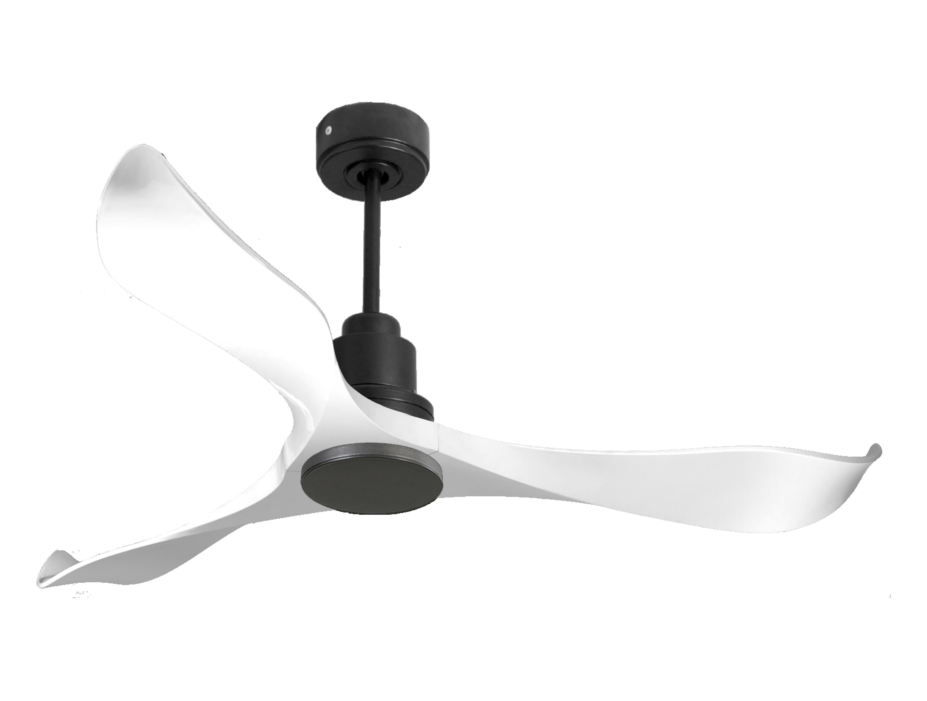 Ventilateur de plafond Réversible Thermostat Wifi Moteur à courant continu Toits en pente Télécommande Adaptateur 2/3 Lames Hypersilence Mémoire