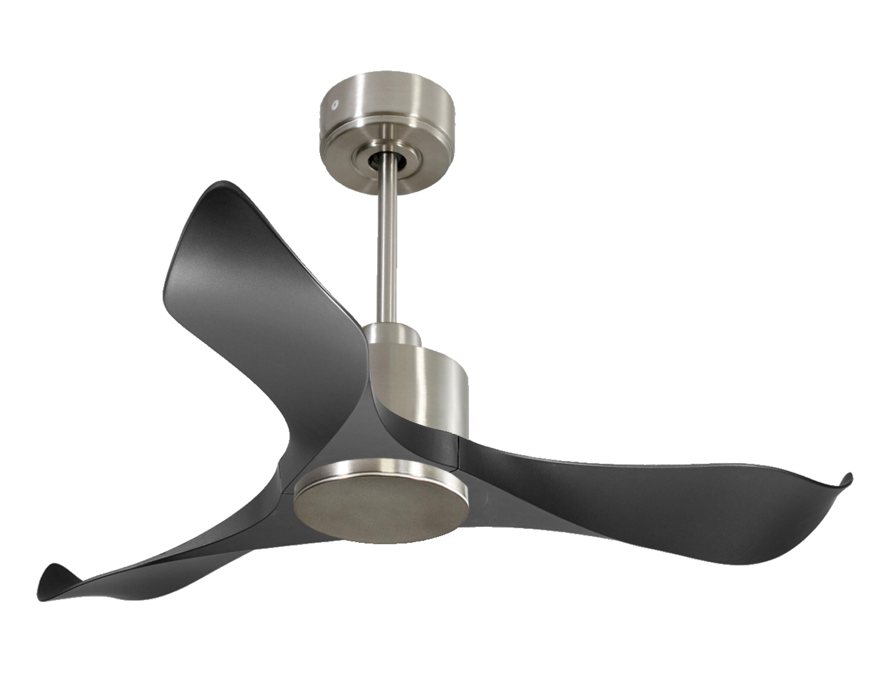 Ventilateur de plafond Réversible Thermostat Wifi Moteur à courant continu Toits en pente Télécommande Adaptateur 2/3 Lames Hypersilence Mémoire