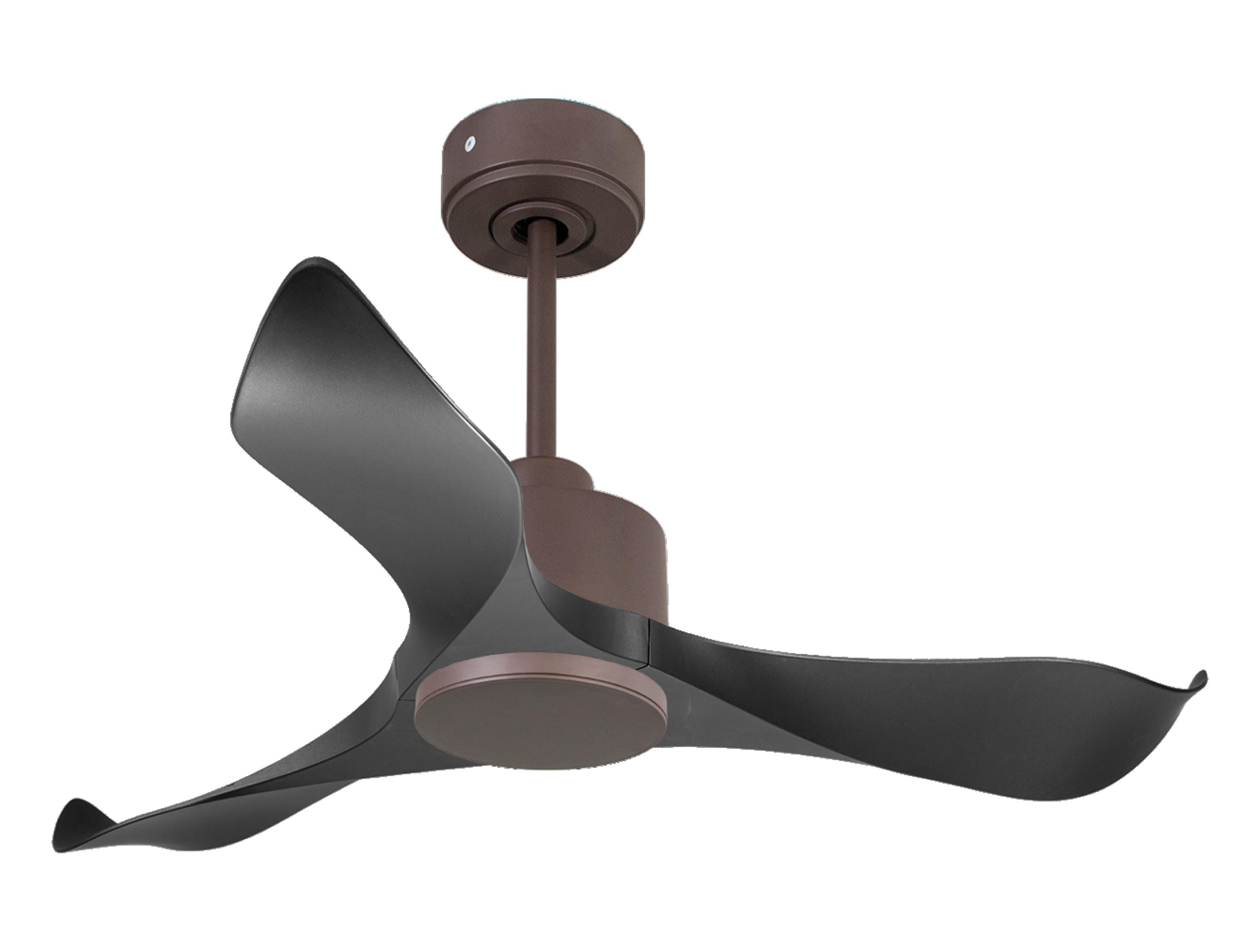 Ventilateur de plafond Réversible Thermostat Wifi Moteur à courant continu Toits en pente Télécommande Adaptateur 2/3 Lames Hypersilence Mémoire