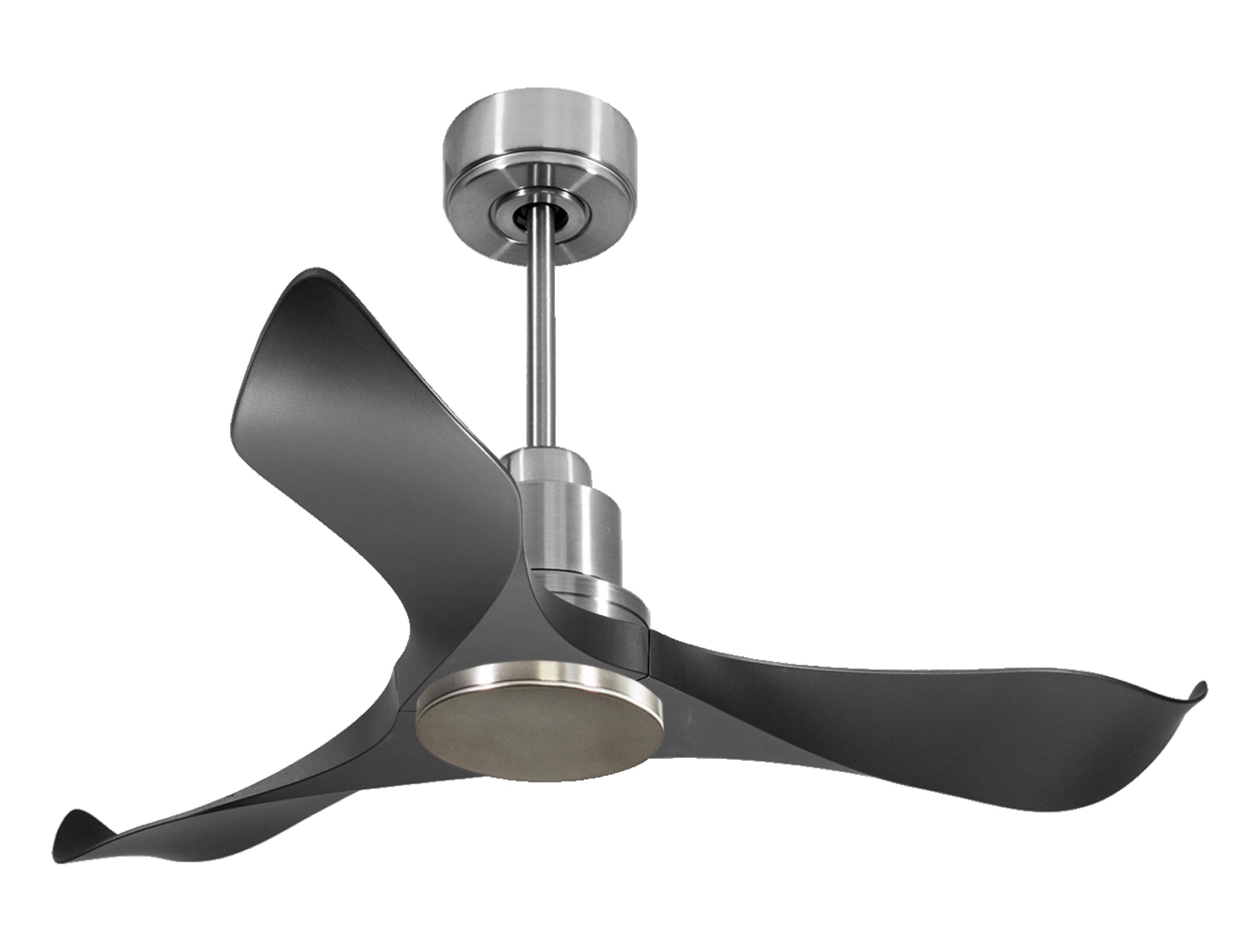 Ventilateur de plafond Réversible Thermostat Wifi Moteur à courant continu Toits en pente Télécommande Adaptateur 2/3 Lames Hypersilence Mémoire