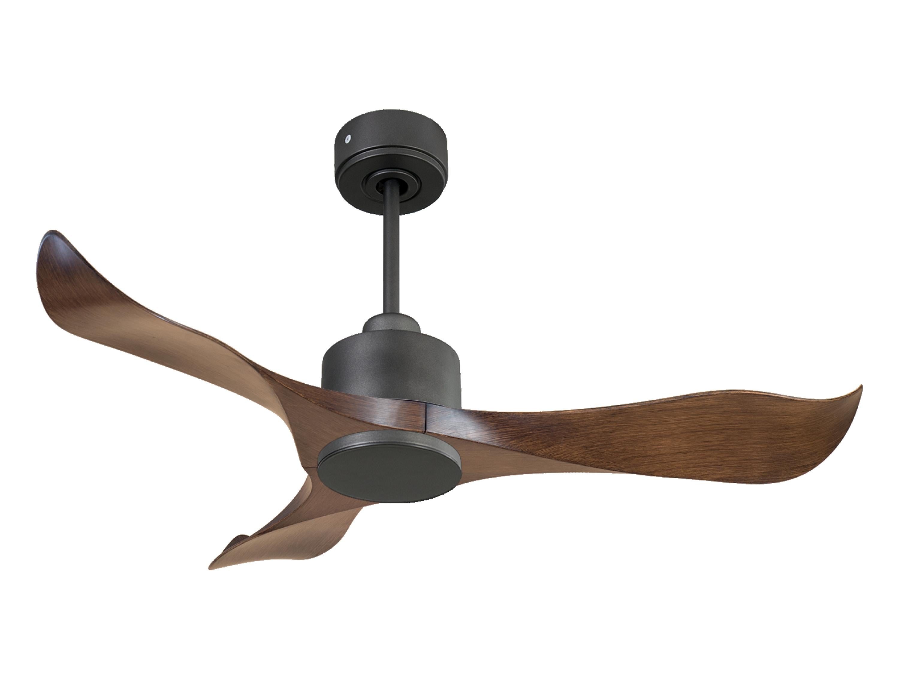Ventilateur de plafond Réversible Thermostat Wifi Moteur à courant continu Toits en pente Télécommande Adaptateur 2/3 Lames Hypersilence Mémoire
