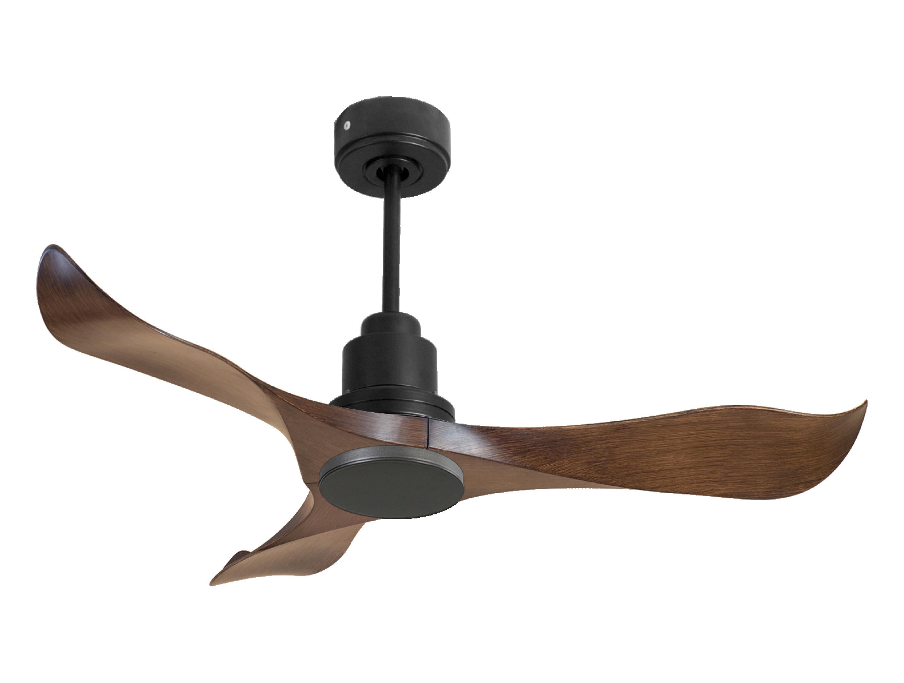 Ventilateur de plafond Réversible  Thermostat Wifi Moteur à courant continu Toits en pente Télécommande Adaptateur 2/3 Lames Hypersilence Mémoire