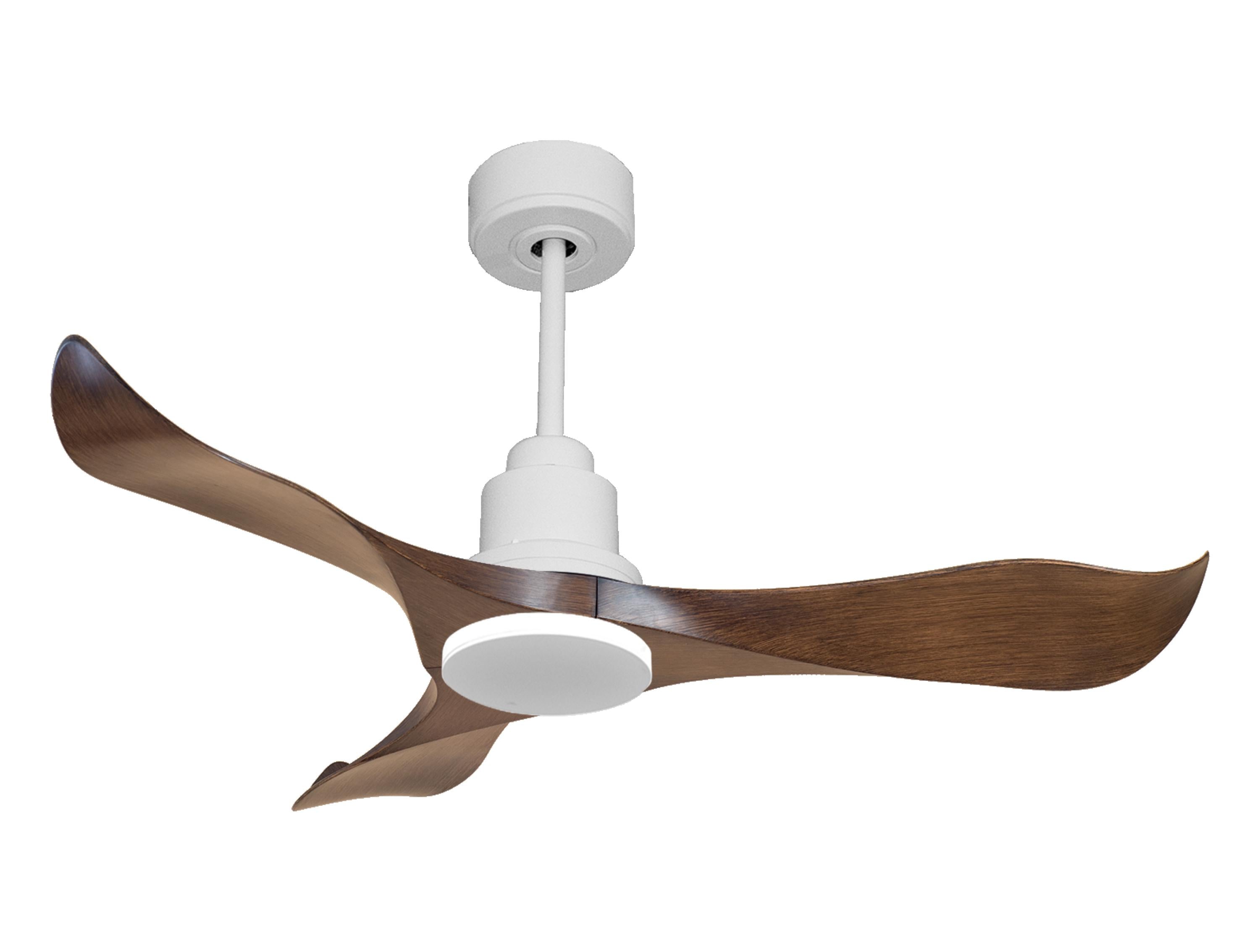 Ventilateur de plafond Réversible Thermostat Wifi Moteur à courant continu Toits en pente Télécommande Adaptateur 2/3 Lames Hypersilence Mémoire