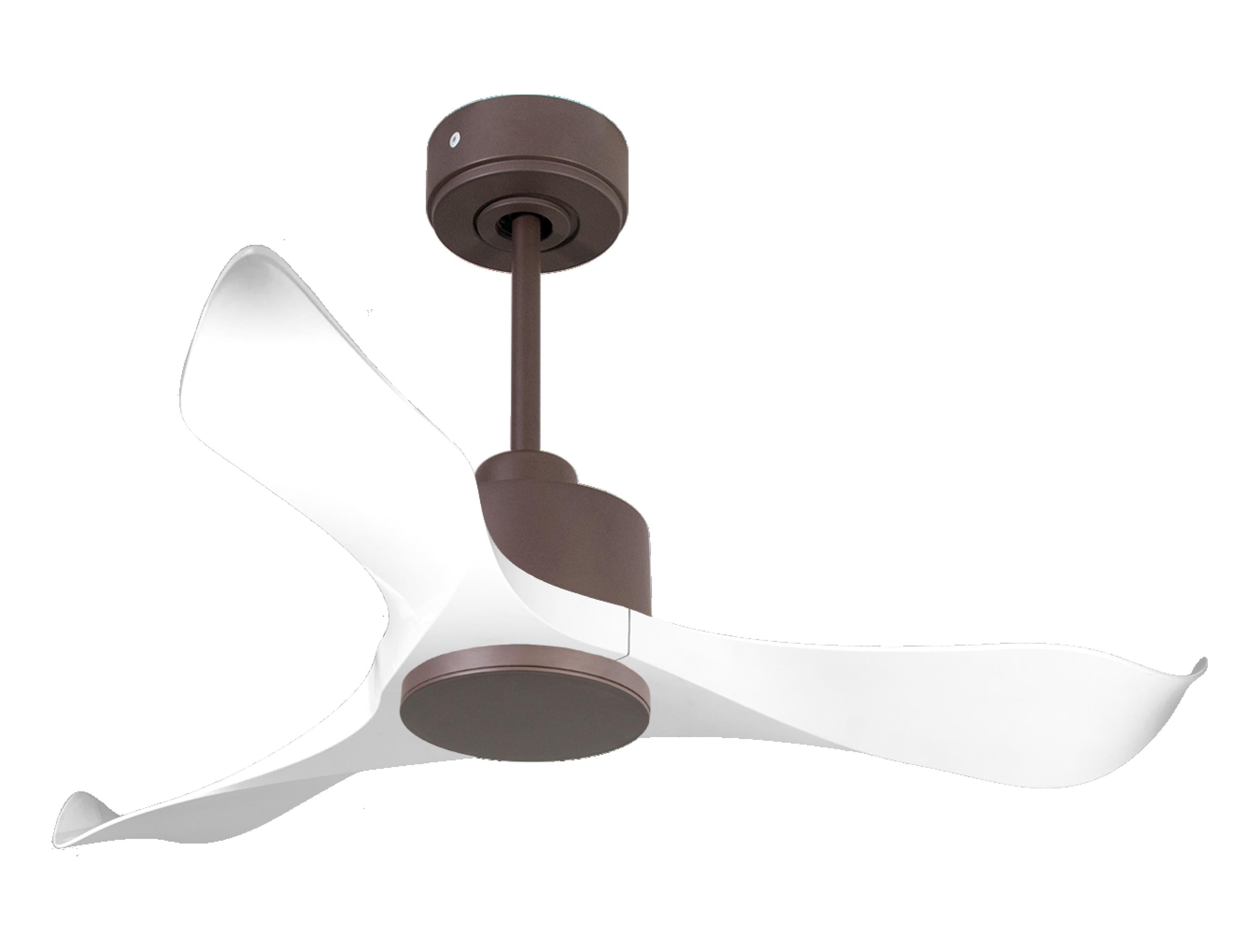 Ventilateur de plafond Réversible  Thermostat Wifi Moteur à courant continu Toits en pente Télécommande Adaptateur 2/3 Lames Hypersilence Mémoire