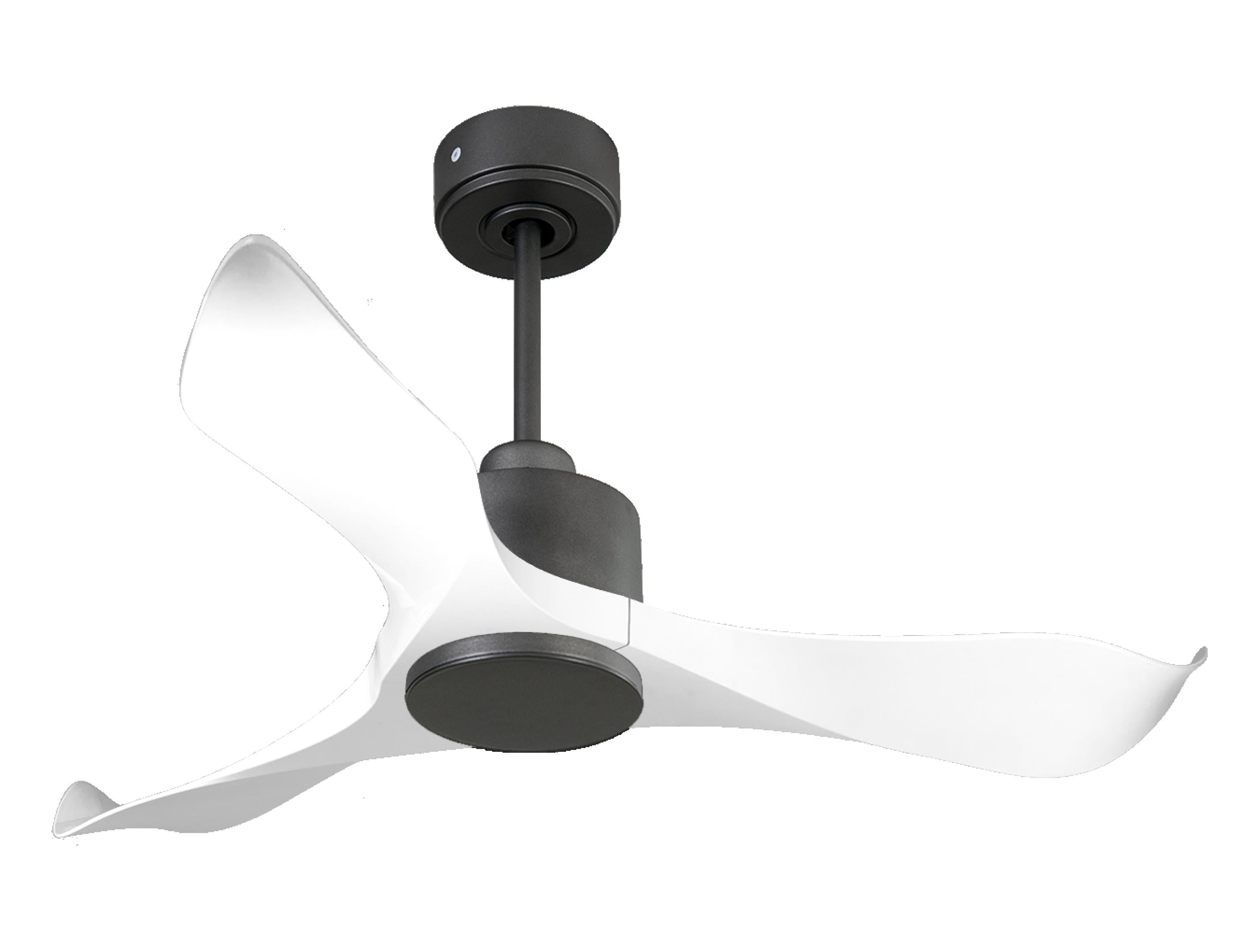 Ventilateur de plafond Réversible Thermostat Wifi Moteur à courant continu Toits en pente Télécommande Adaptateur 2/3 Lames Hypersilence Mémoire
