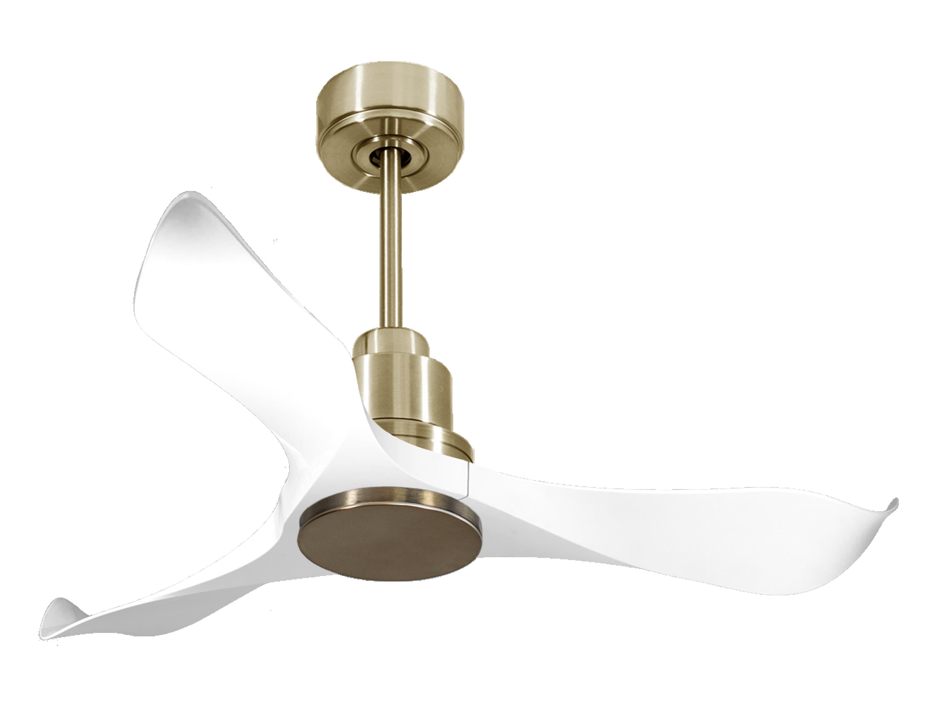 Ventilateur de plafond Réversible Thermostat Wifi Moteur à courant continu Toits en pente Télécommande Adaptateur 2/3 Lames Hypersilence Mémoire