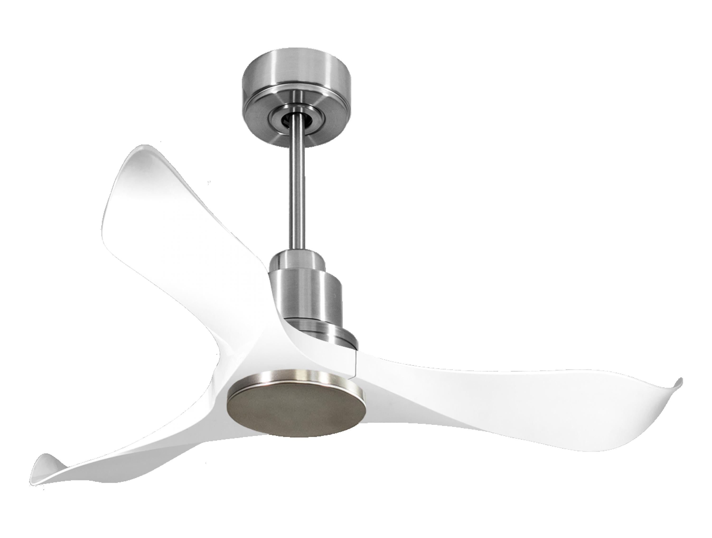 Ventilateur de plafond Réversible Thermostat Wifi Moteur à courant continu Toits en pente Télécommande Adaptateur 2/3 Lames Hypersilence Mémoire