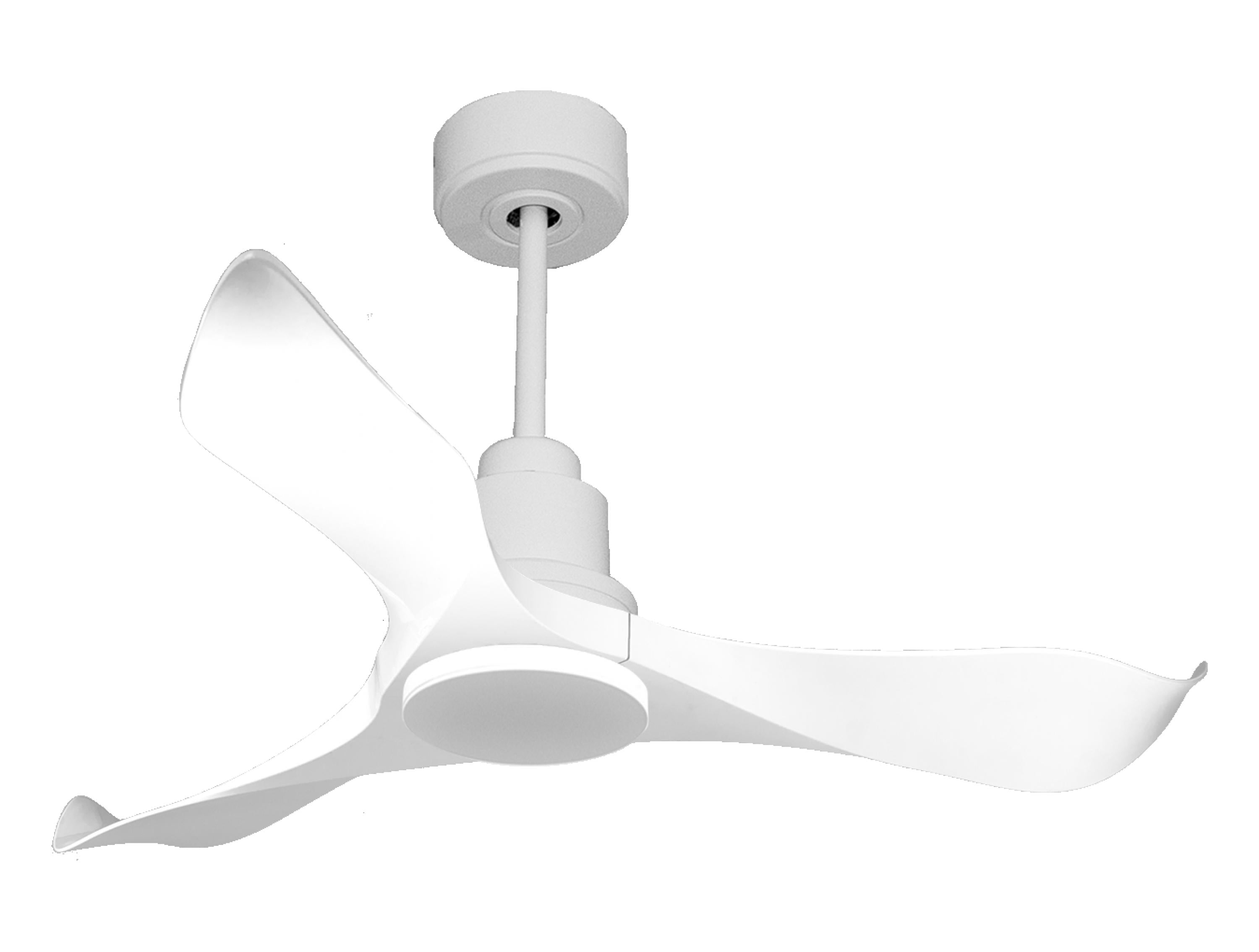 Ventilateur de plafond Réversible Thermostat Wifi Moteur à courant continu Toits en pente Télécommande Adaptateur 2/3 Lames Hypersilence Mémoire