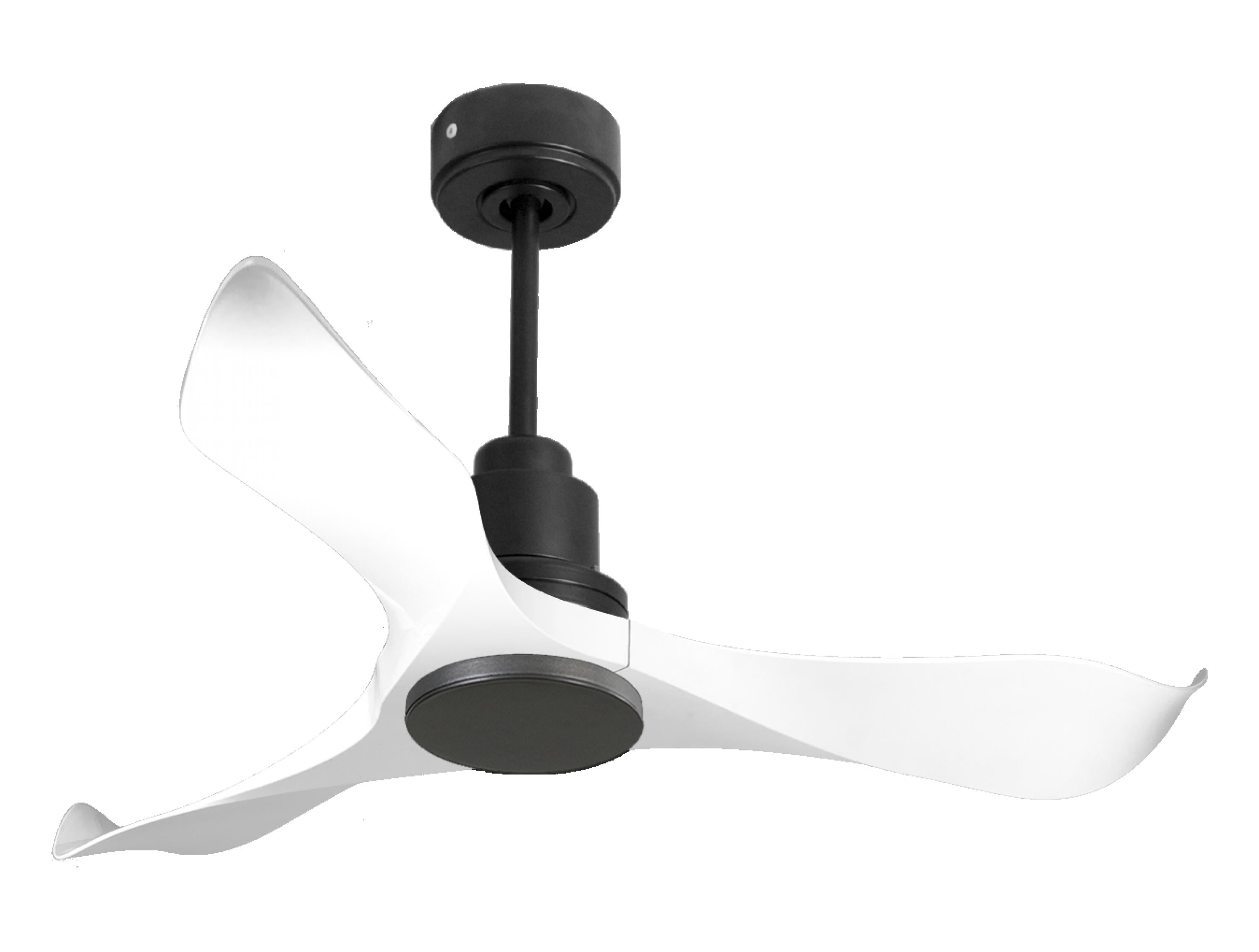 Ventilateur de plafond Réversible Thermostat Wifi Moteur à courant continu Toits en pente Télécommande Adaptateur 2/3 Lames Hypersilence Mémoire