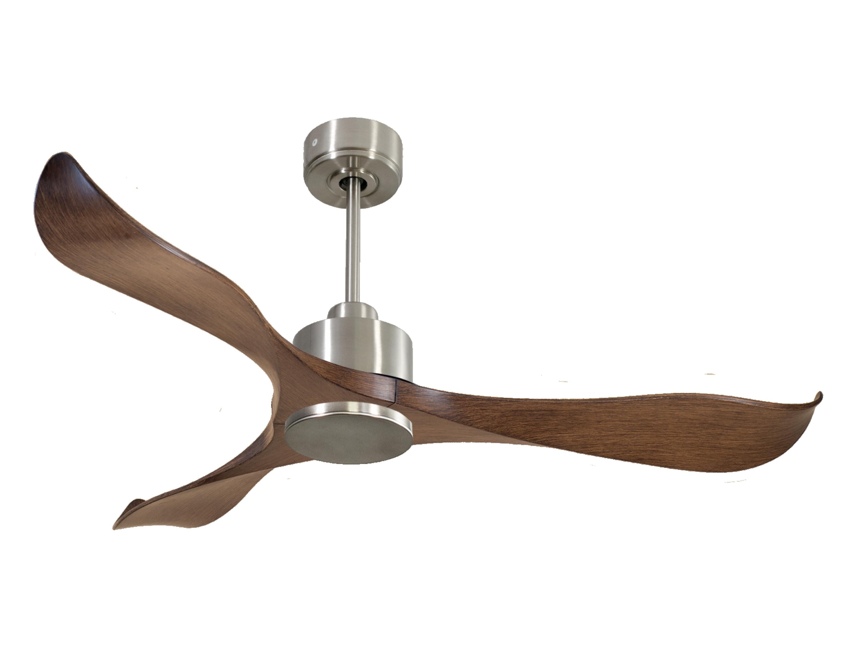 Ventilateur de plafond Réversible Thermostat Wifi Moteur à courant continu Toits en pente Télécommande Adaptateur 2/3 Lames Hypersilence Mémoire