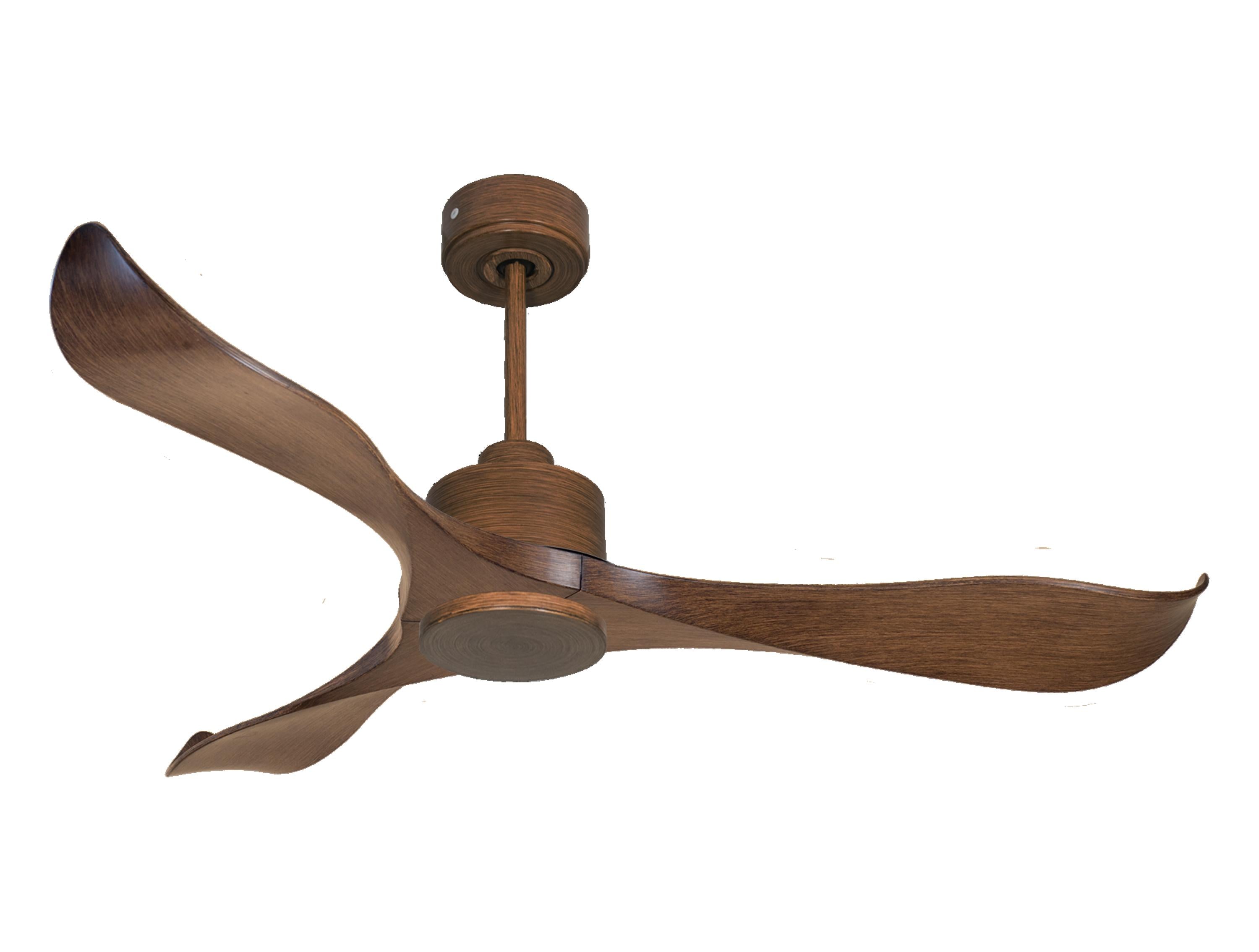 Ventilateur de plafond Réversible Thermostat Wifi Moteur à courant continu Toits en pente Télécommande Adaptateur 2/3 Lames Hypersilence Mémoire