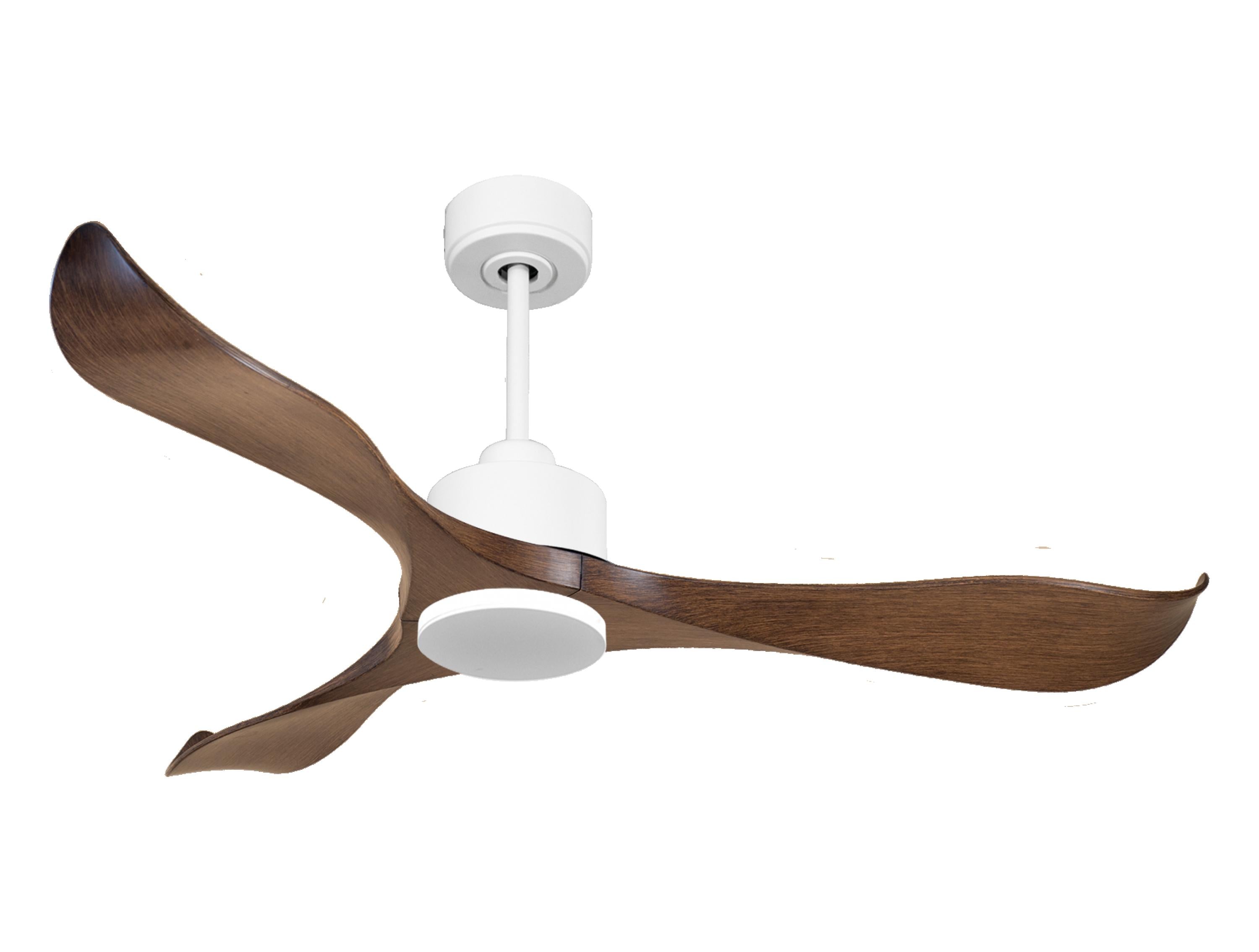 Ventilateur de plafond Réversible Thermostat Wifi Moteur à courant continu Toits en pente Télécommande Adaptateur 2/3 Lames Hypersilence Mémoire