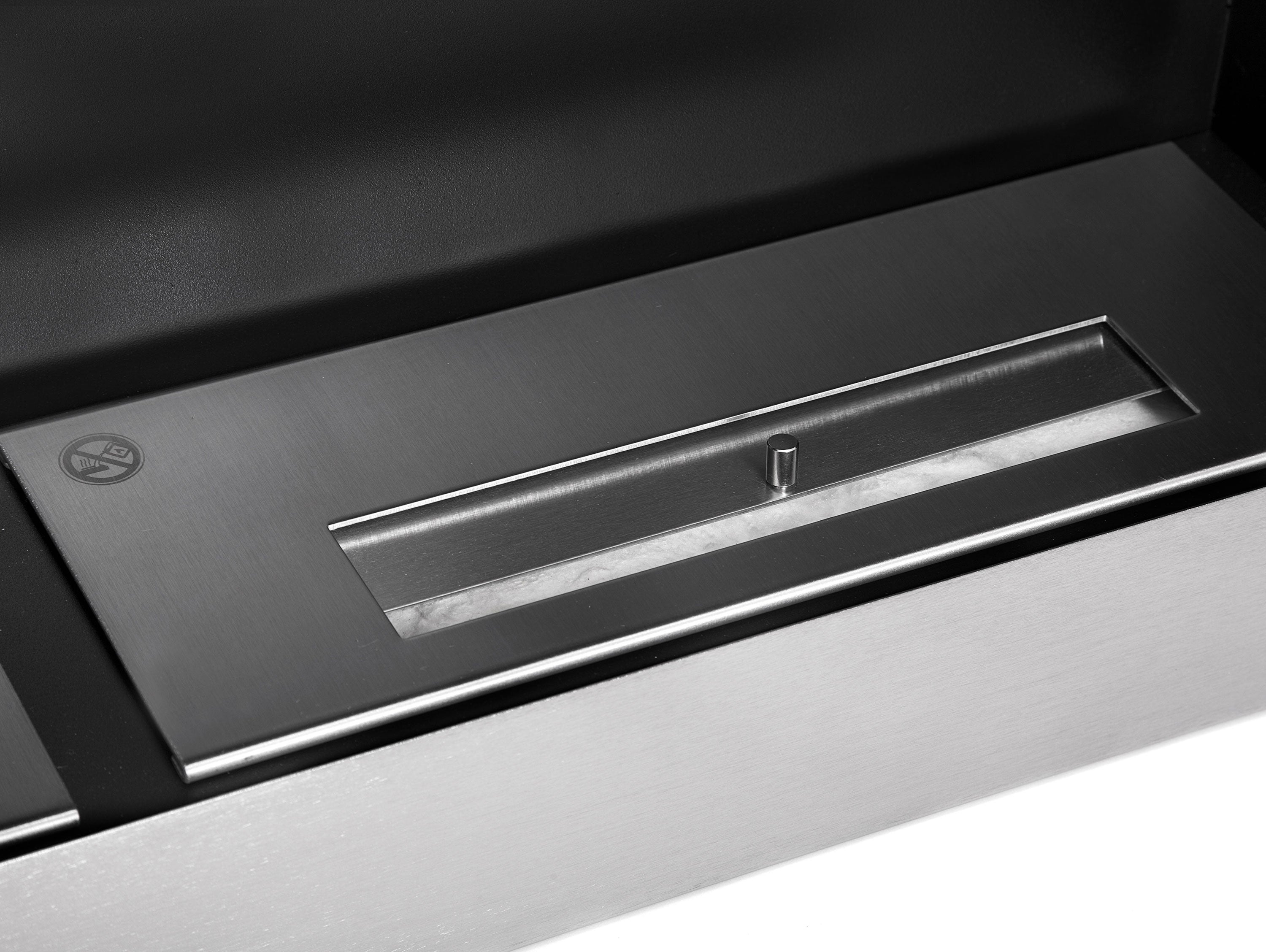 Puissance maximale 4000 W Cheminée murale à l'éthanol à double flamme en acier de grande largeur