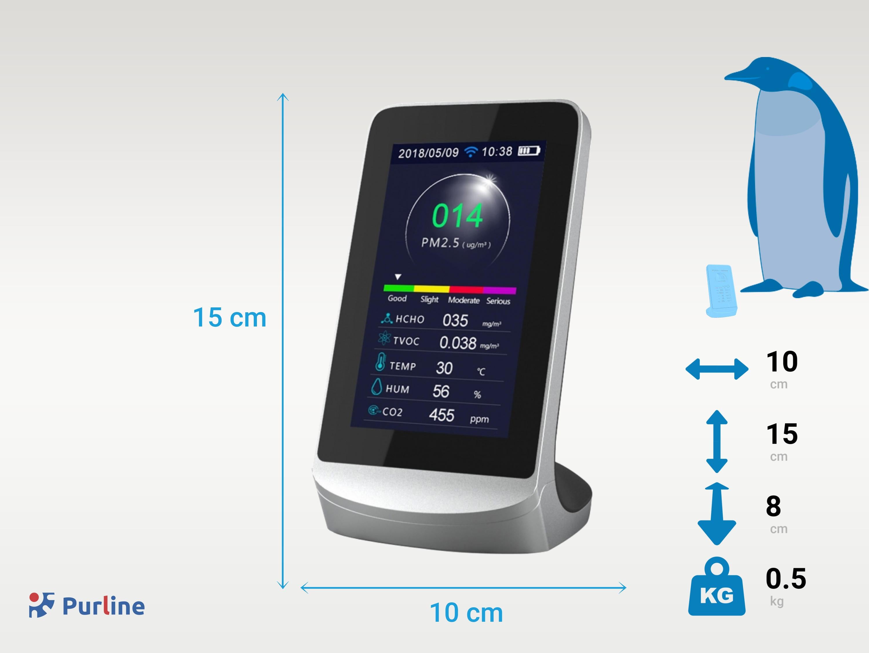 Station météo avec capteur PM2 et PM1.0 WIFI et 8 fonctions