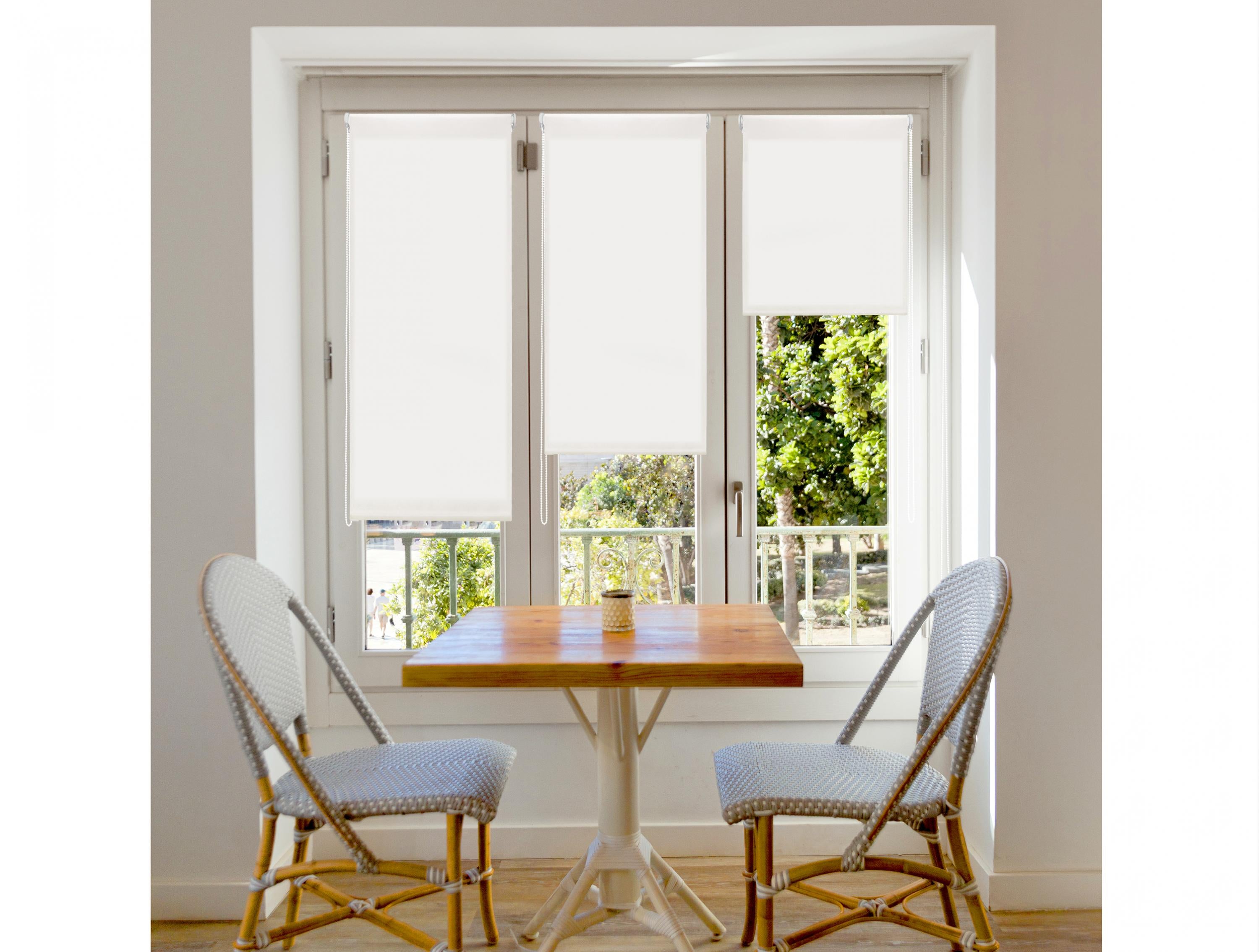 AURFIx_140x180_CRUDO: Store enrouleur Easyfix Polyester Translucide Crème 140 x 180