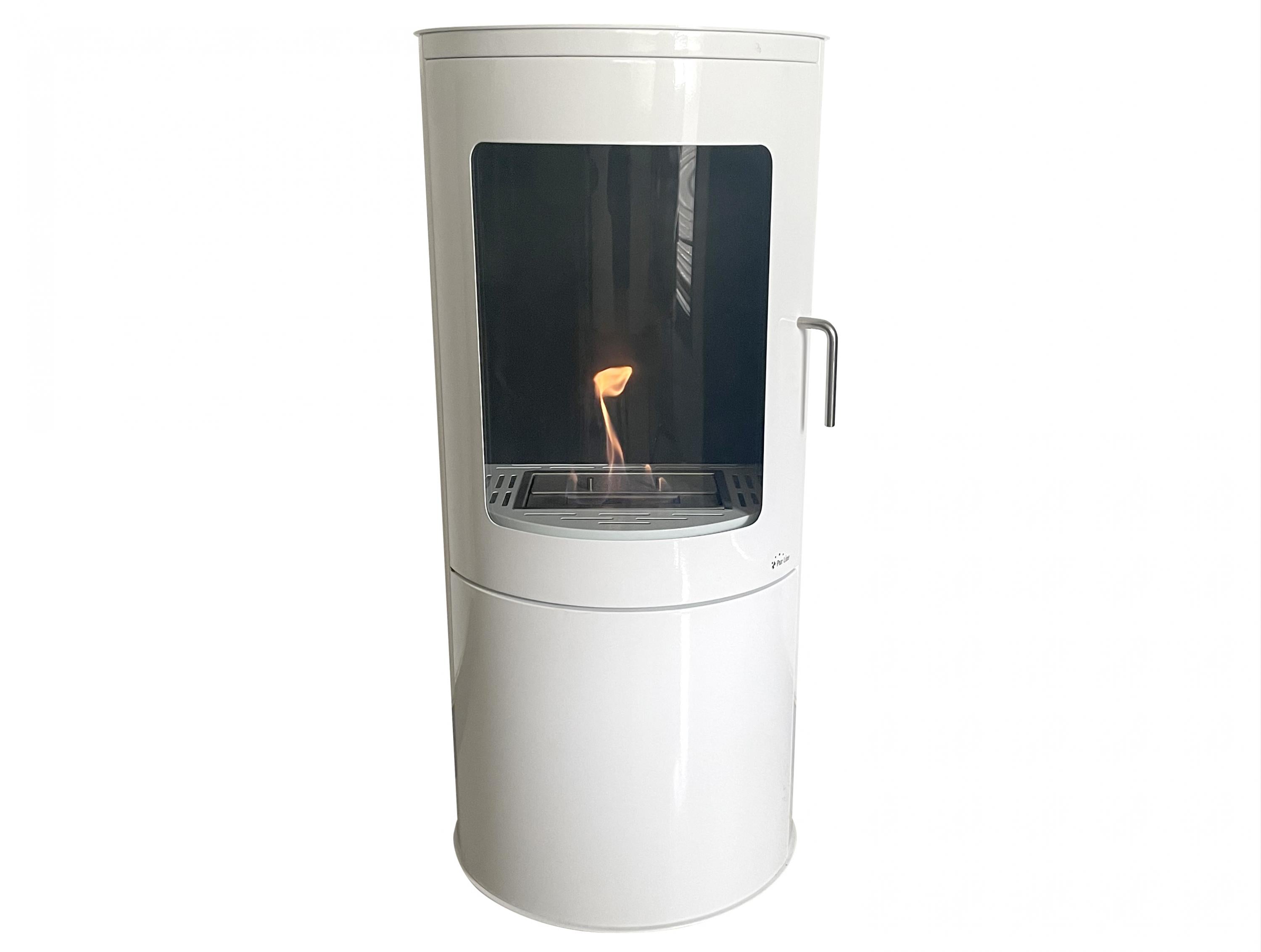 Matériau Acier Poêle à l'éthanol de forme carrée en acier blanc