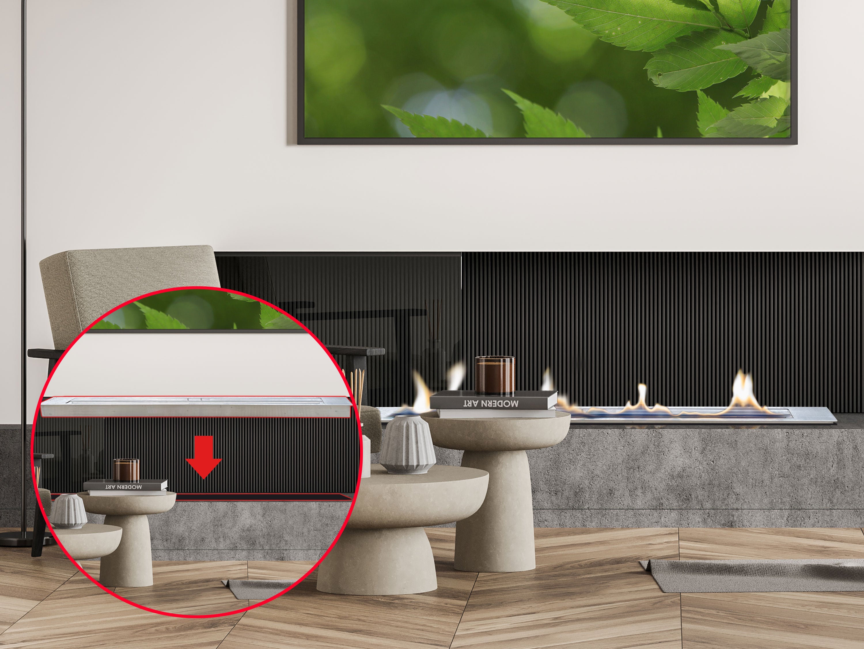 F96180: Bloc de combustion avec fibre céramique et régulateur de flamme 12L