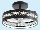 Ventilateur De Plafond Extérieur Avec Lumière – 20 Pouces, IP65, Télécommande, 6 Vitesses – Pour Terrasse, Pergola, Intérieur - 6