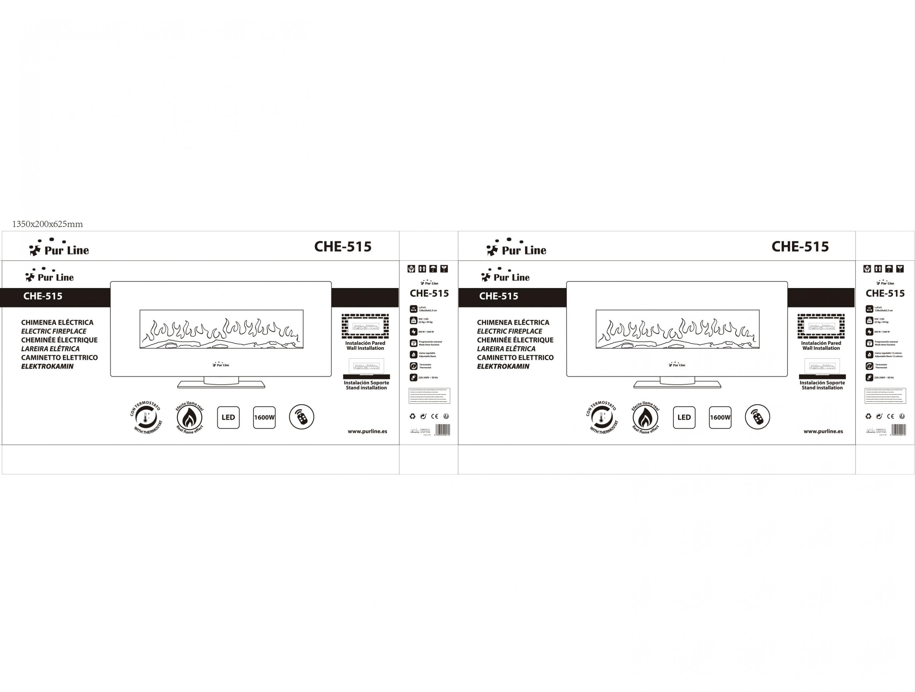 Cheminée électrique panoramique en verre trempé noir
