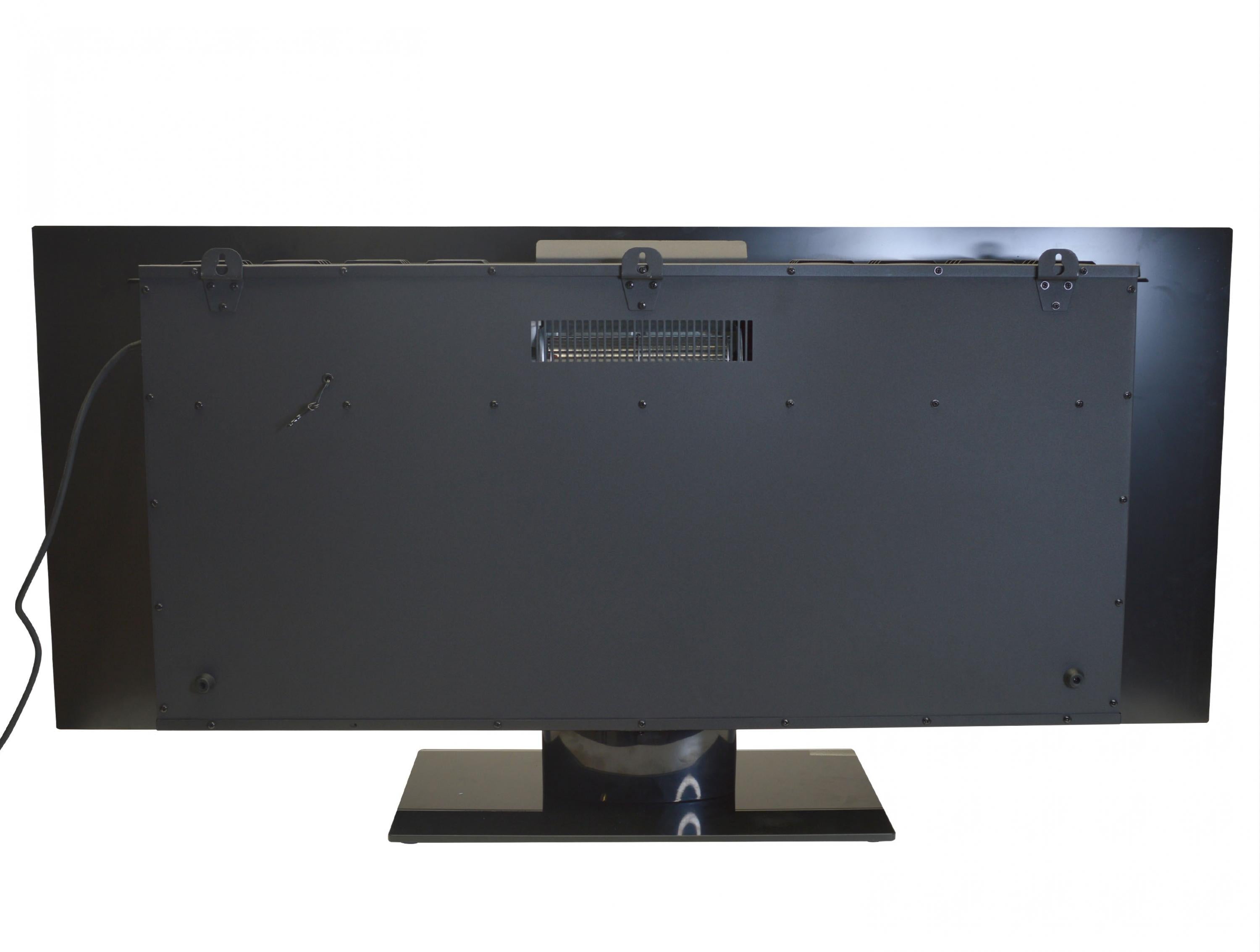 CHE-515: Cheminée électrique panoramique en verre trempé noir