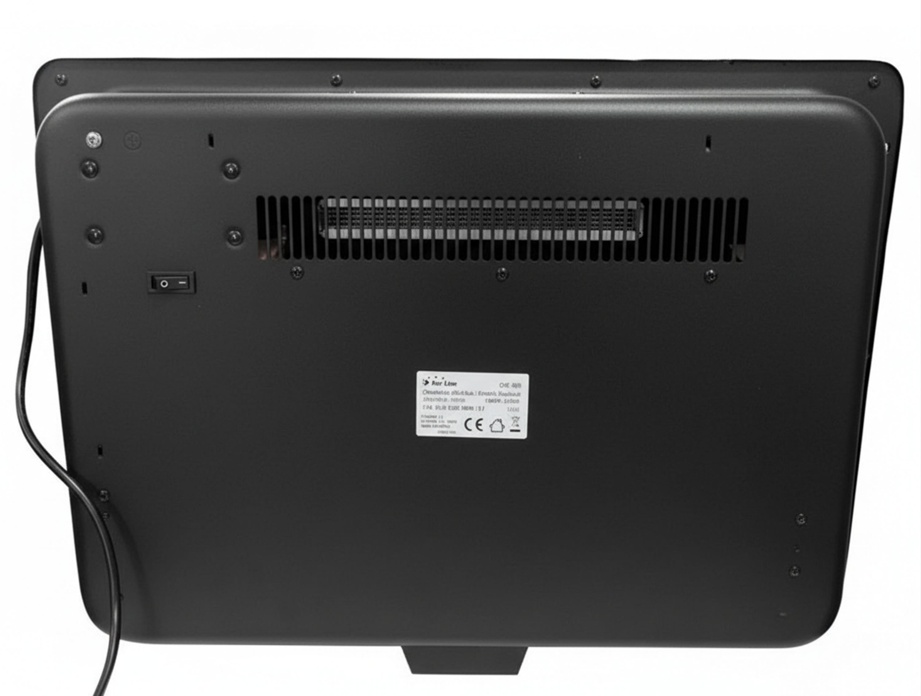 Puissance maximale 2000 W Cheminée électrique 2000W en verre trempé noir avec télécommande