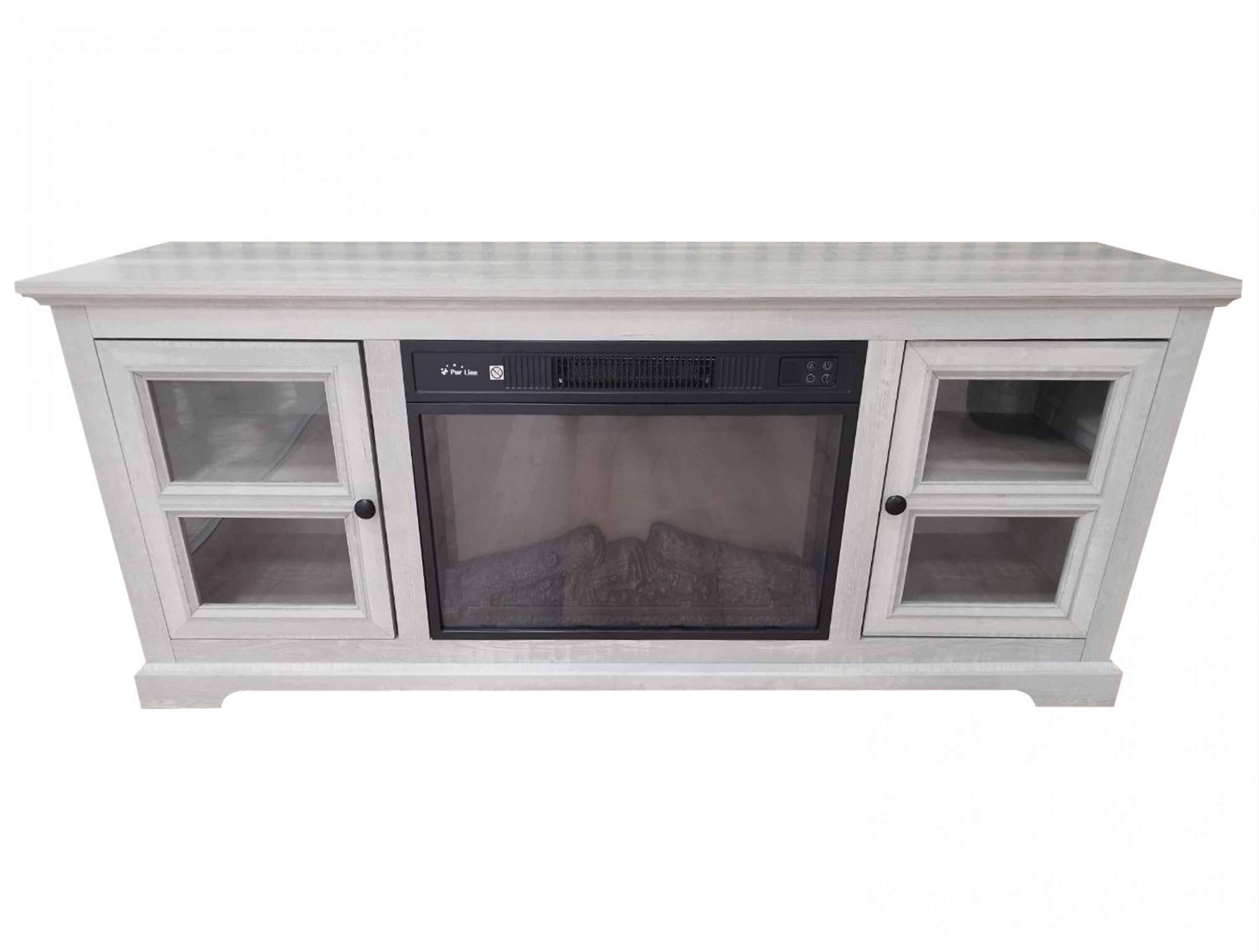 Puissance maximale 2000 W Buffet avec cheminée électrique couleur gris 2000W