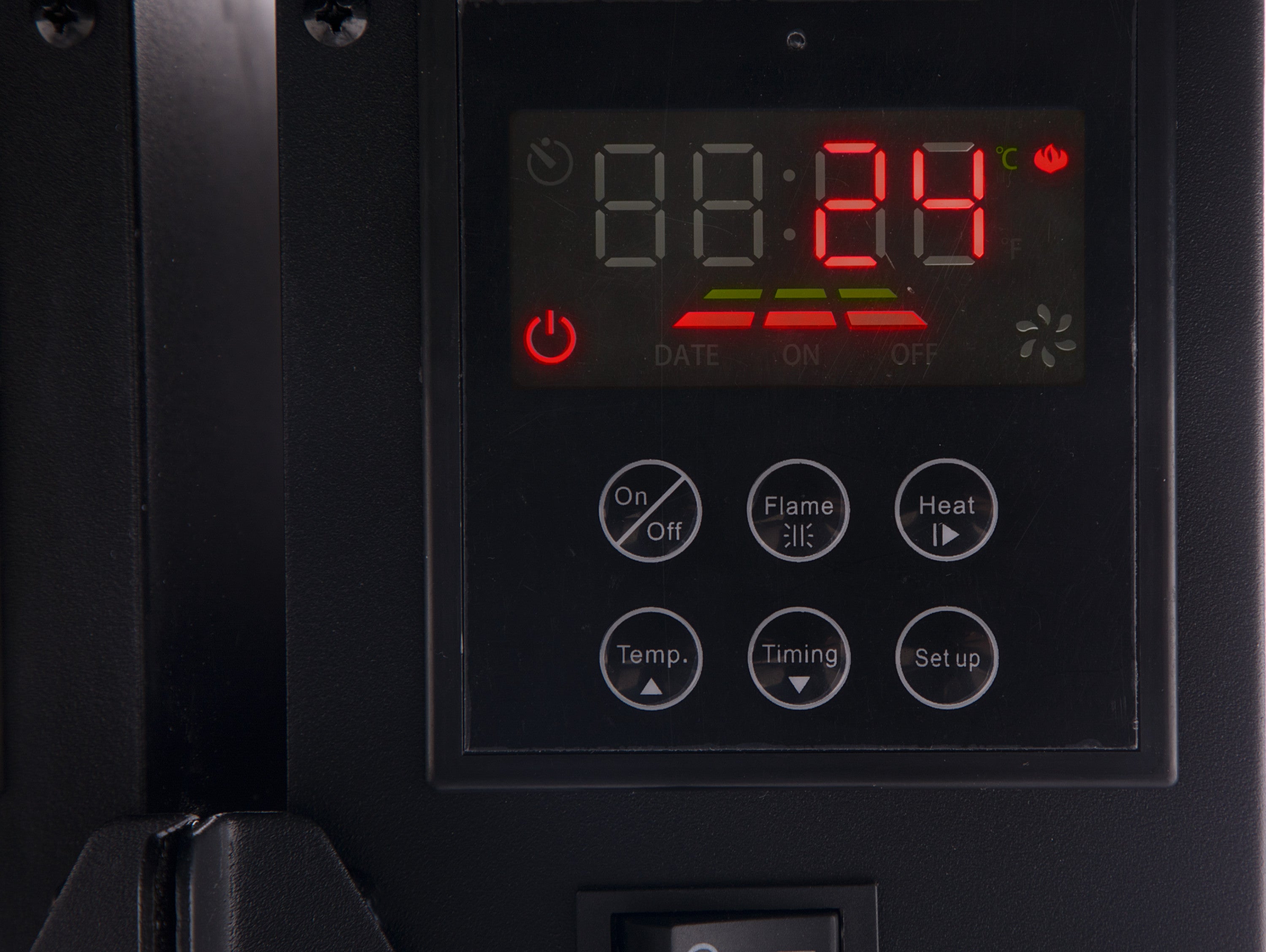 Puissance maximale 2000 W Cheminée électrique en verre trempé effet miroir avec télécommande