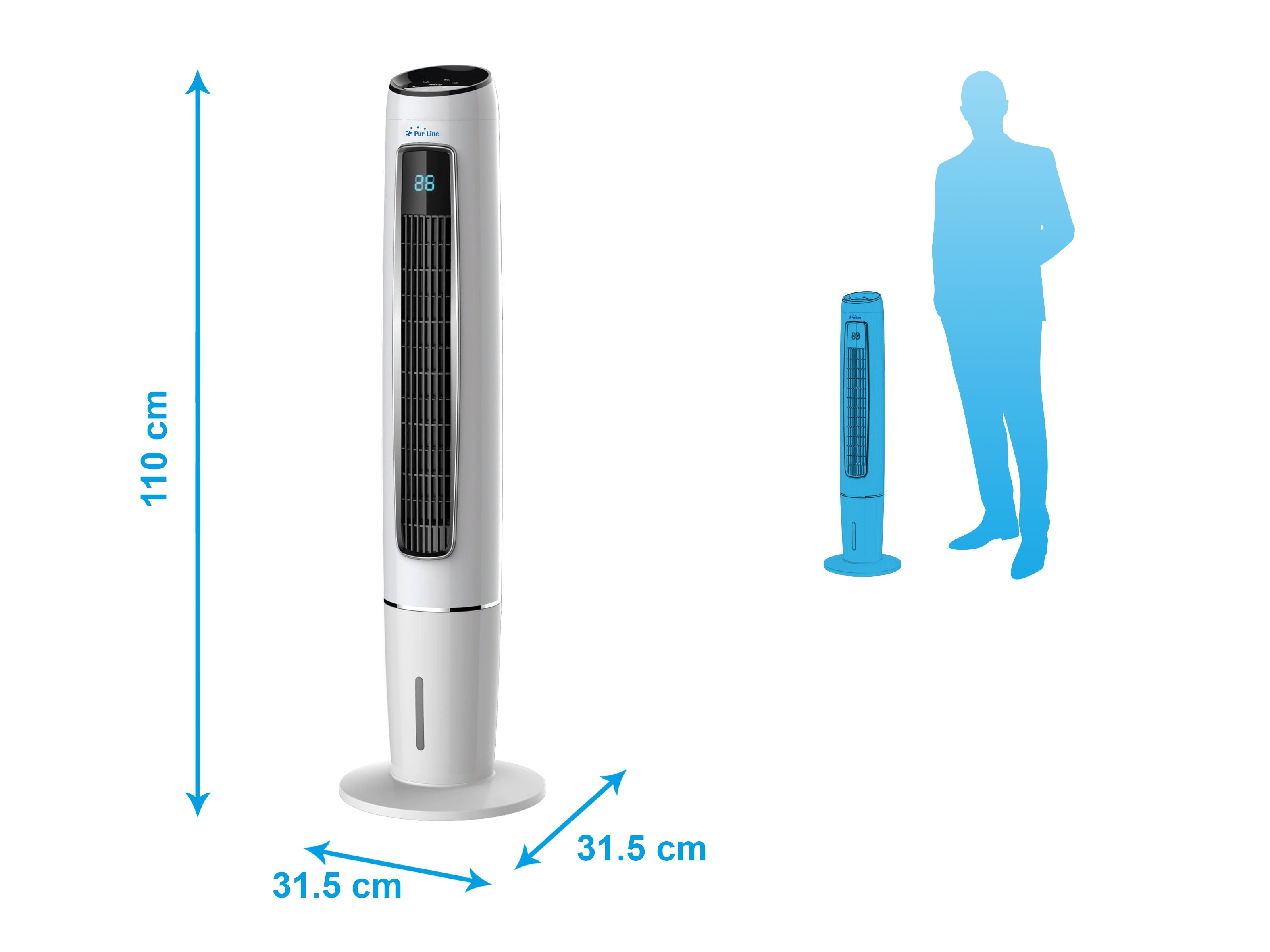 Rafraichisseur d'air par évaporation électronique à débit élevé