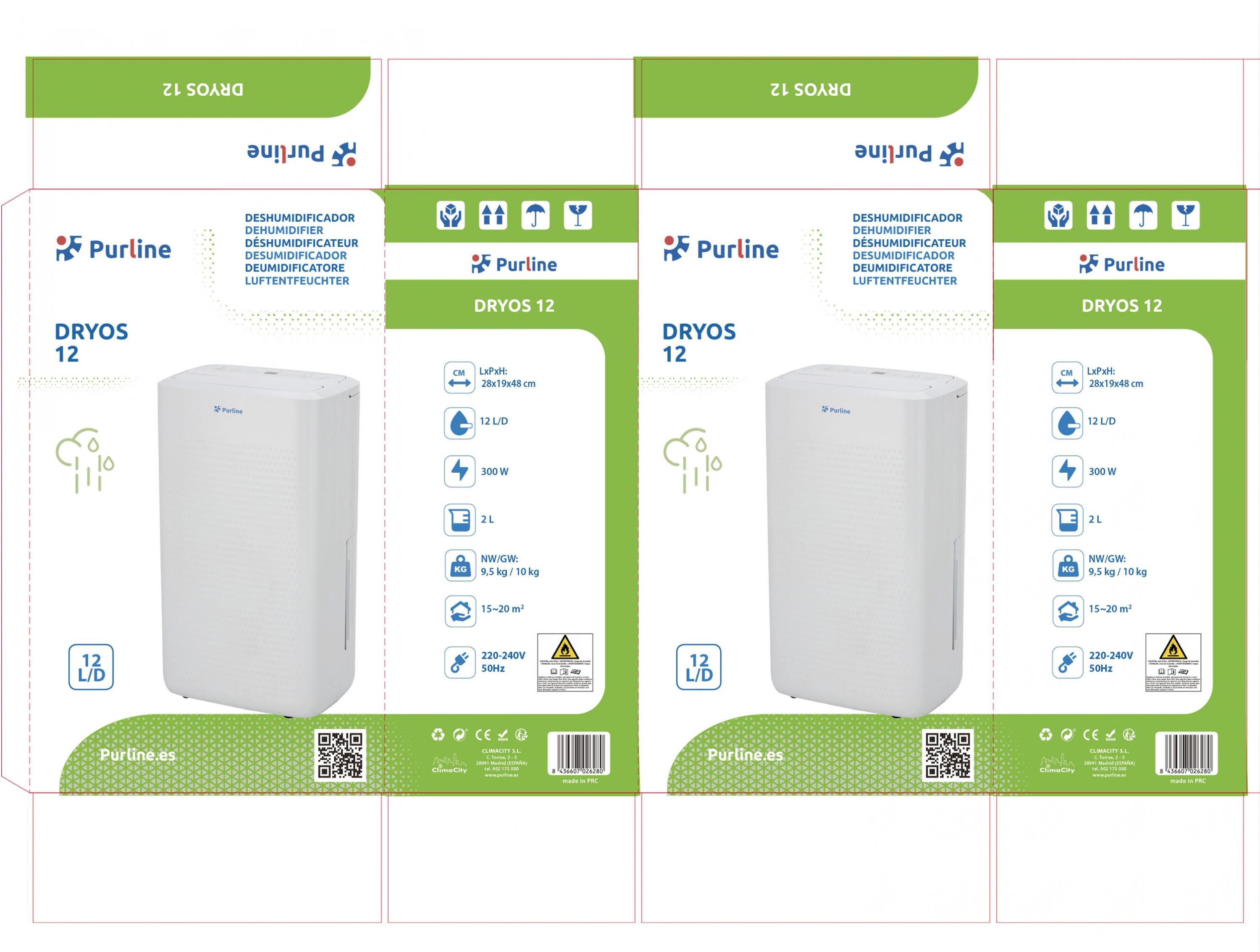 Déshumidificateur avec compresseur 16 l/d