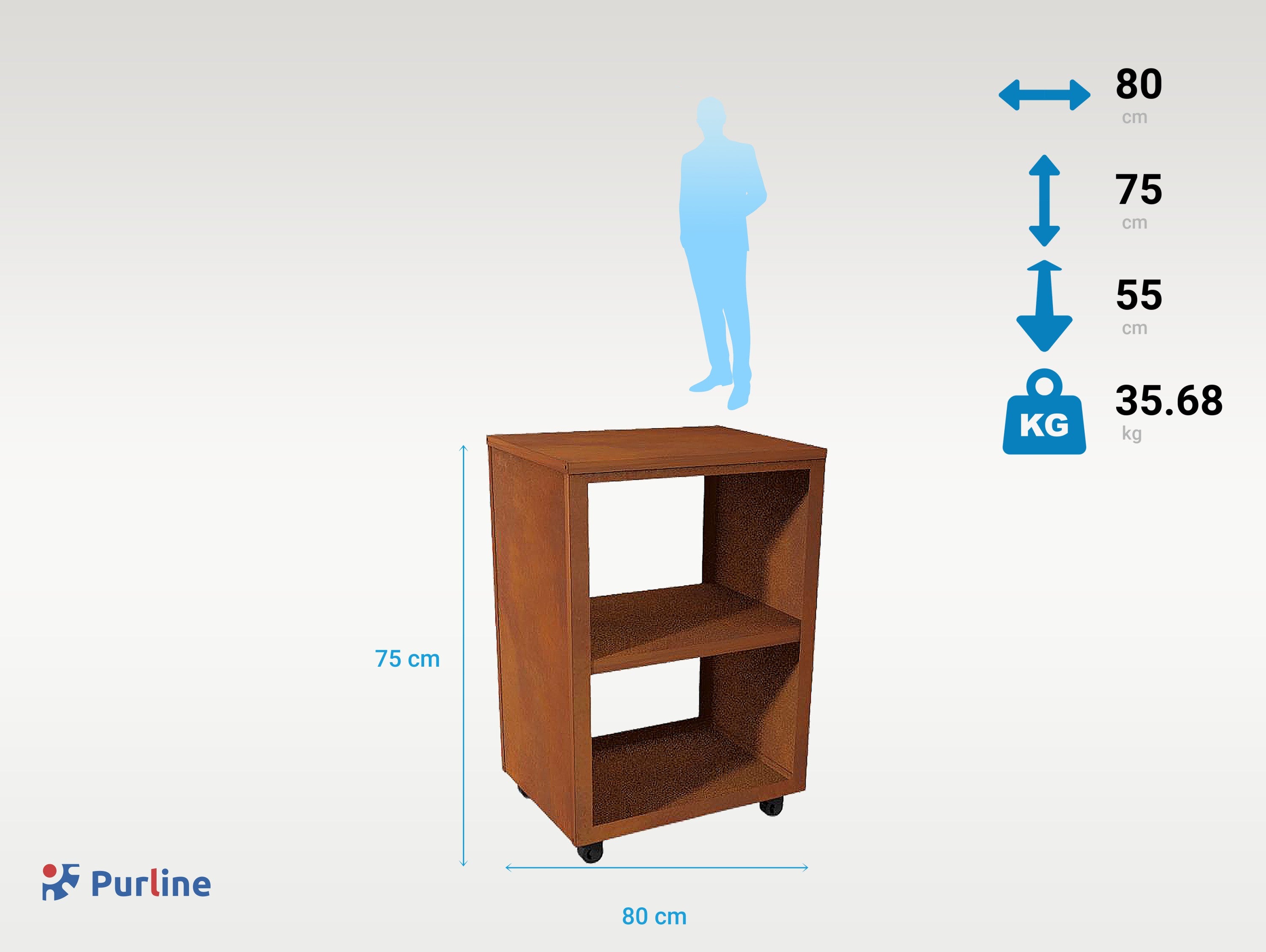 EFP TABLE RACK Couleur Marron