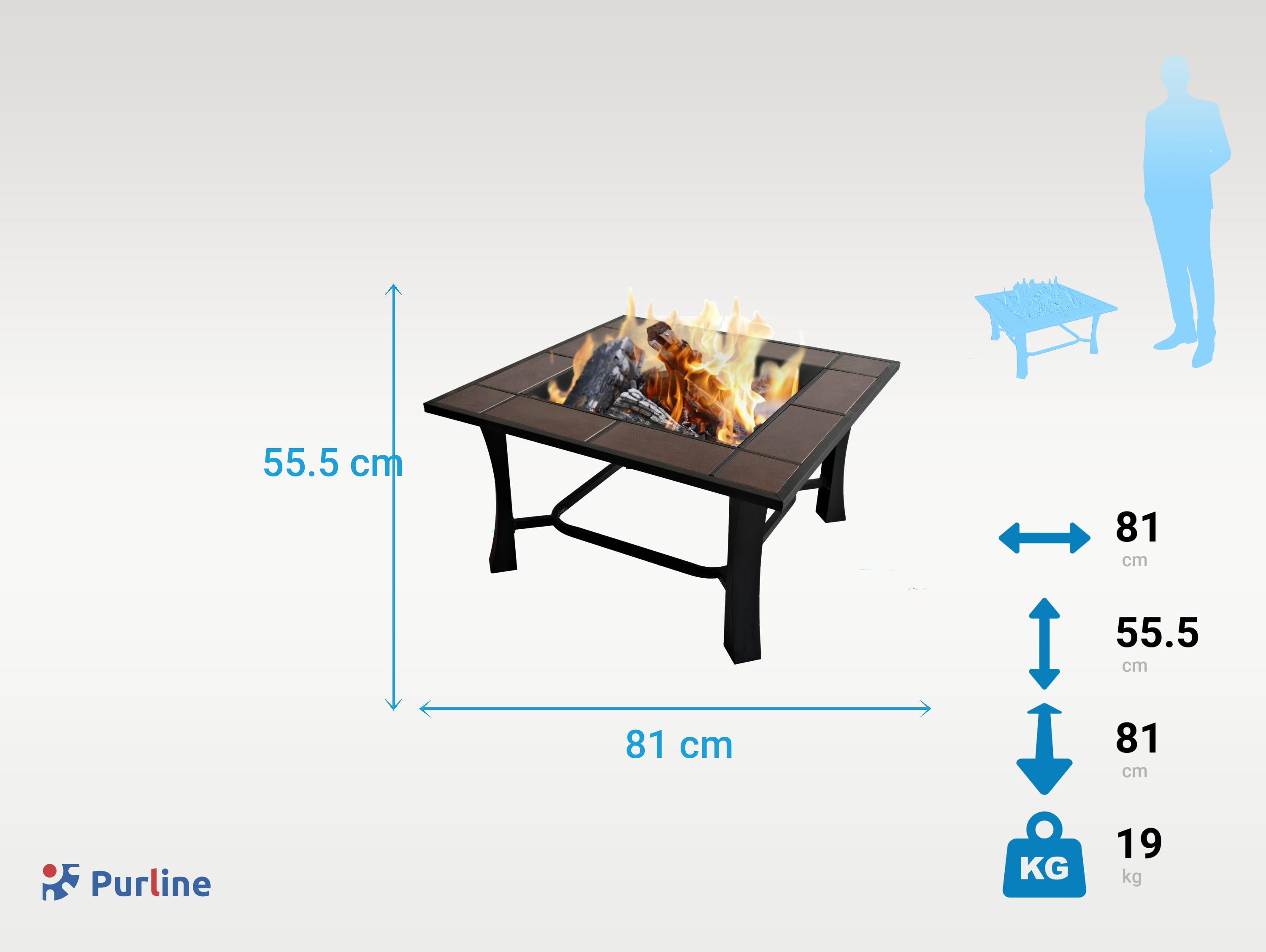 Brasero de jardin en céramique avec barbecue